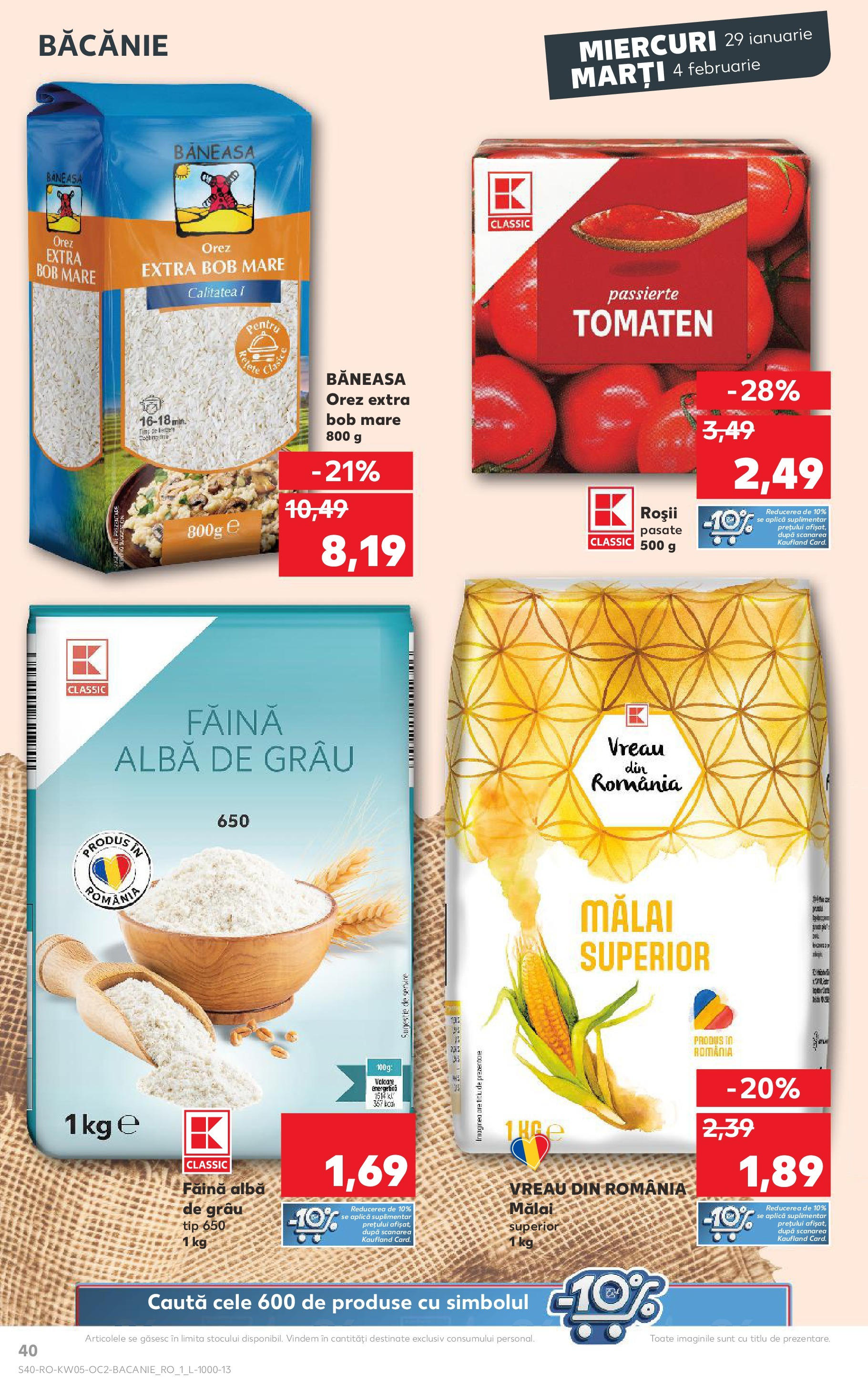 Catalog Kaufland 29 Ianuarie - 4 Februarie 2025 | Pagina 40 | Produse: Făină, Roșii, Orez, Mălai