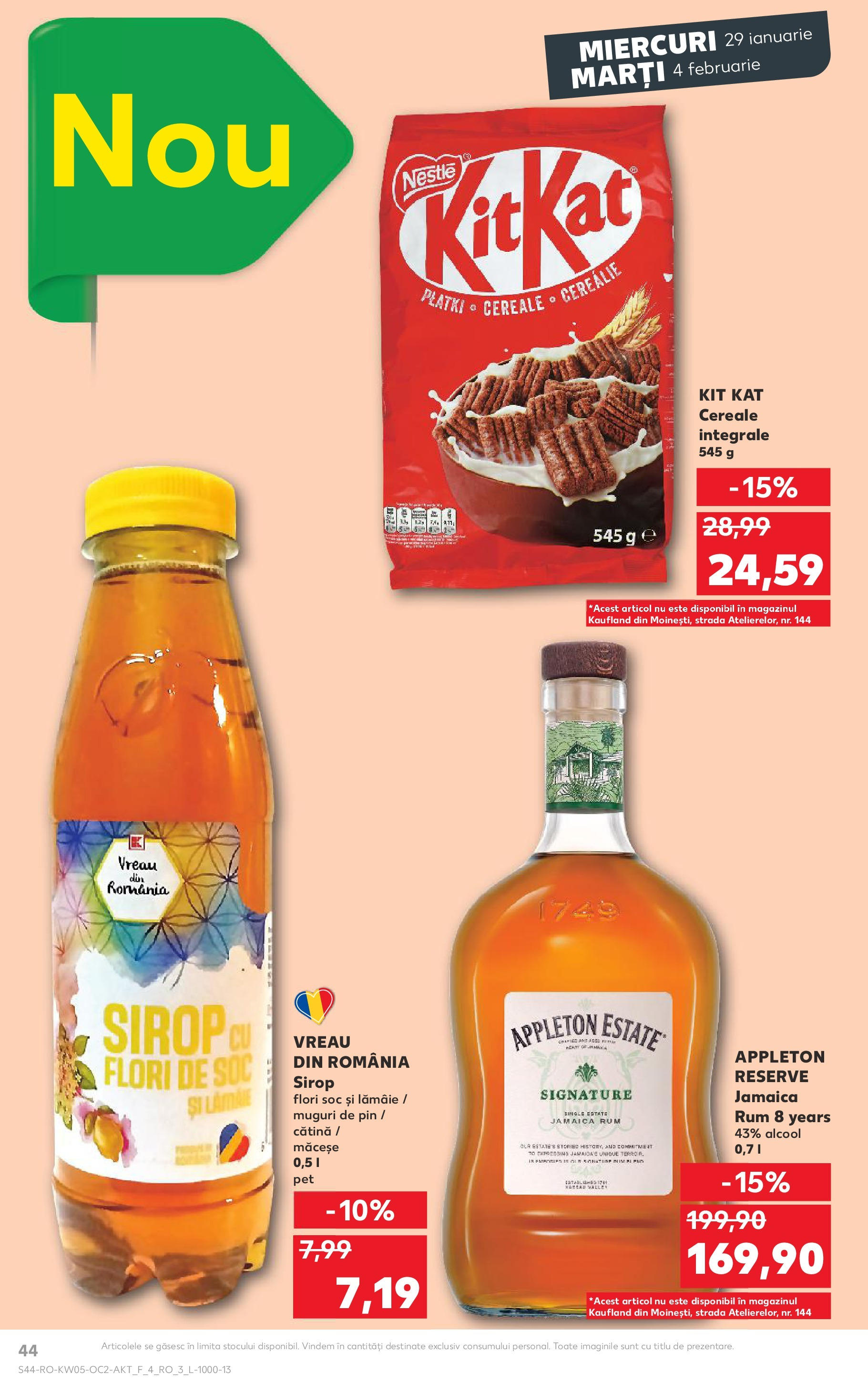 Catalog Kaufland 29 Ianuarie - 4 Februarie 2025 | Pagina 44 | Produse: Cereale, Sirop, Lămâie