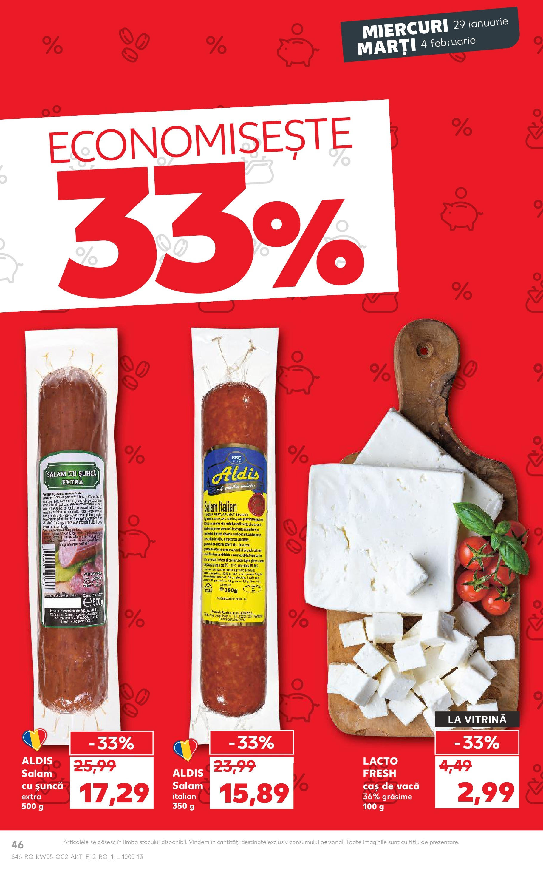 Catalog Kaufland 29 Ianuarie - 4 Februarie 2025 | Pagina 46 | Produse: Vitrină, Salam, Șuncă