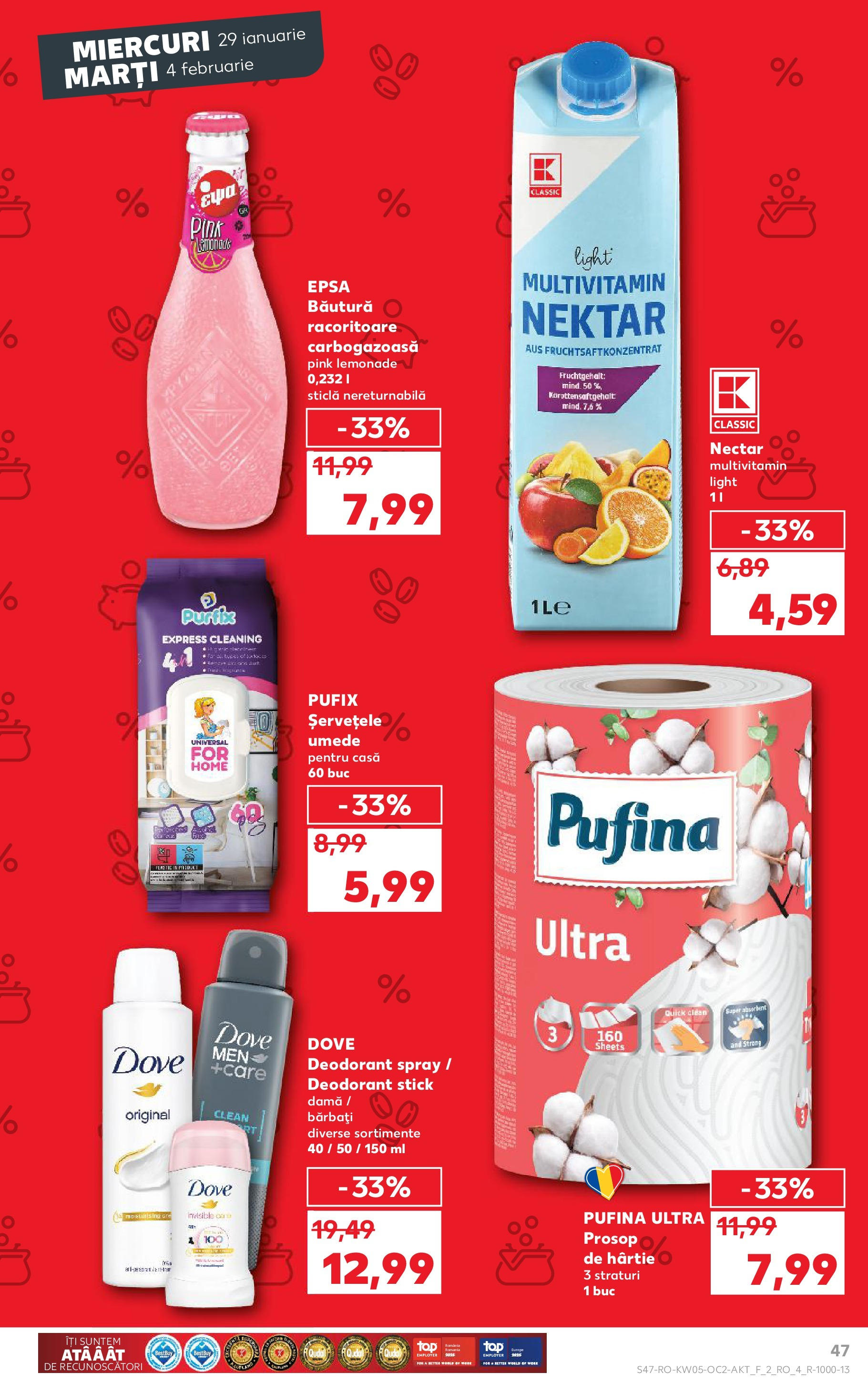 Catalog Kaufland 29 Ianuarie - 4 Februarie 2025 | Pagina 47 | Produse: Deodorant