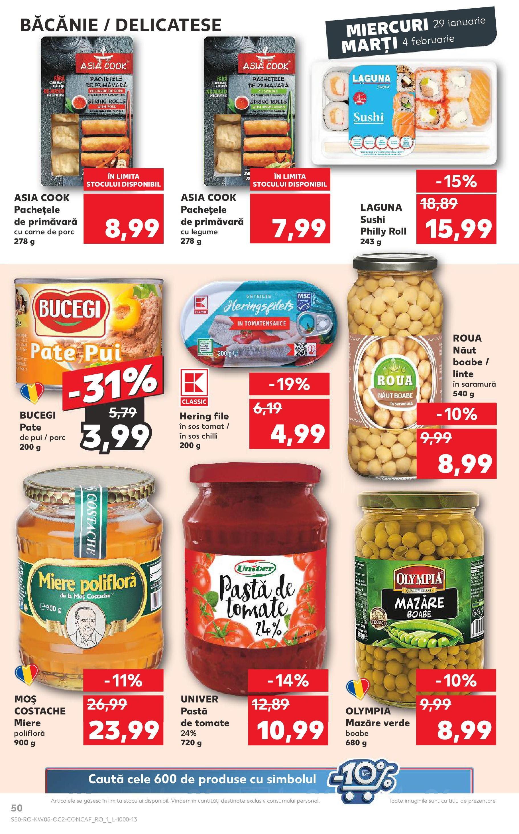 Catalog Kaufland 29 Ianuarie - 4 Februarie 2025 | Pagina 50 | Produse: Mazăre, Miere polifloră, Sushi, Sos