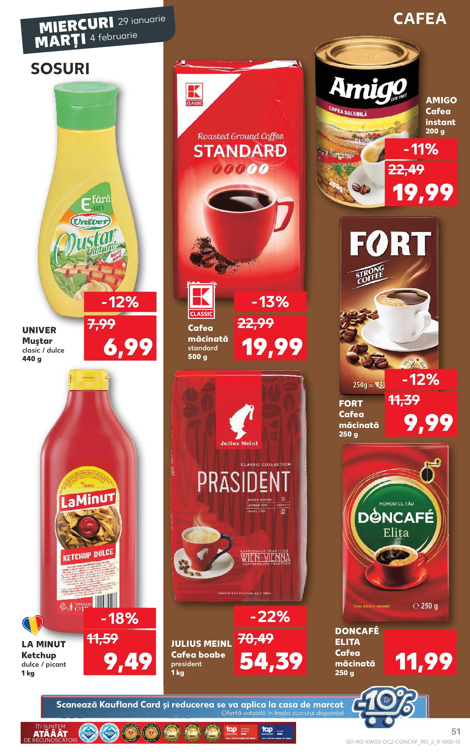 Catalog Kaufland 29 Ianuarie - 4 Februarie 2025 | Pagina 51 | Produse: Cafea, Muștar, Ketchup