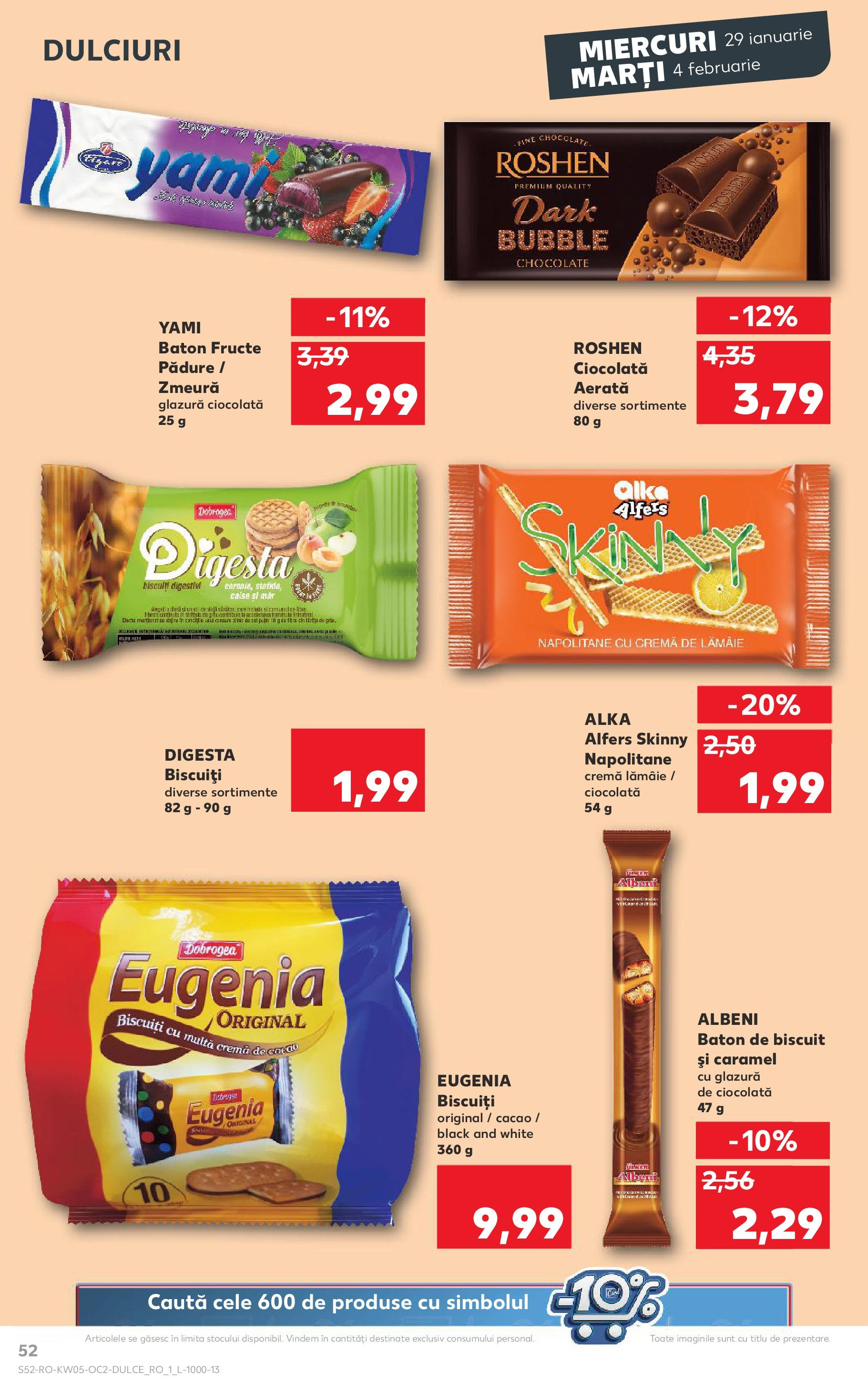 Catalog Kaufland 29 Ianuarie - 4 Februarie 2025 | Pagina 52 | Produse: Zmeură, Napolitane, Cremă, Biscuiți