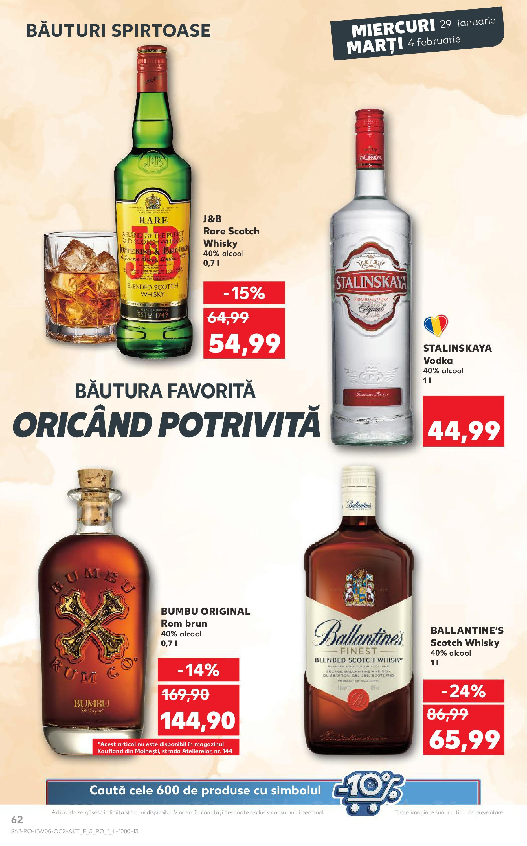 Catalog Kaufland 29 Ianuarie - 4 Februarie 2025 | Pagina 62 | Produse: Rom, Vodka