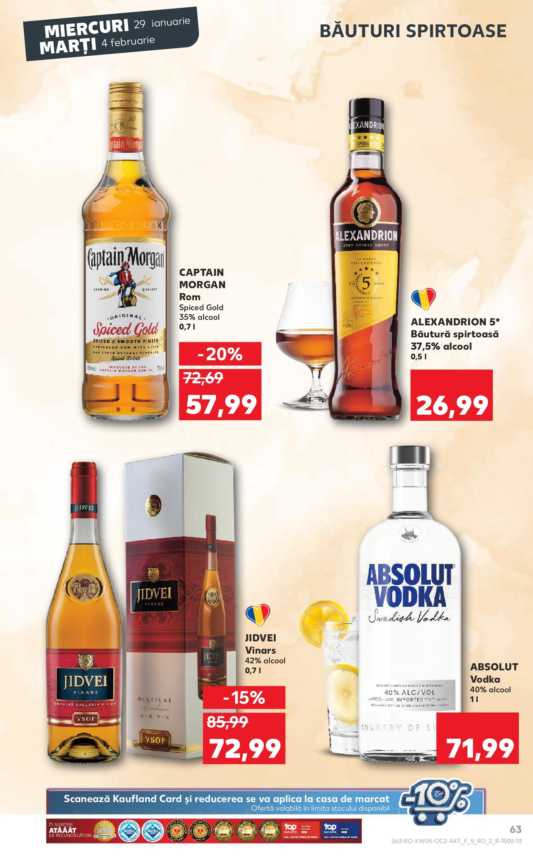 Catalog Kaufland 29 Ianuarie - 4 Februarie 2025 | Pagina 63 | Produse: Vin, Vodka