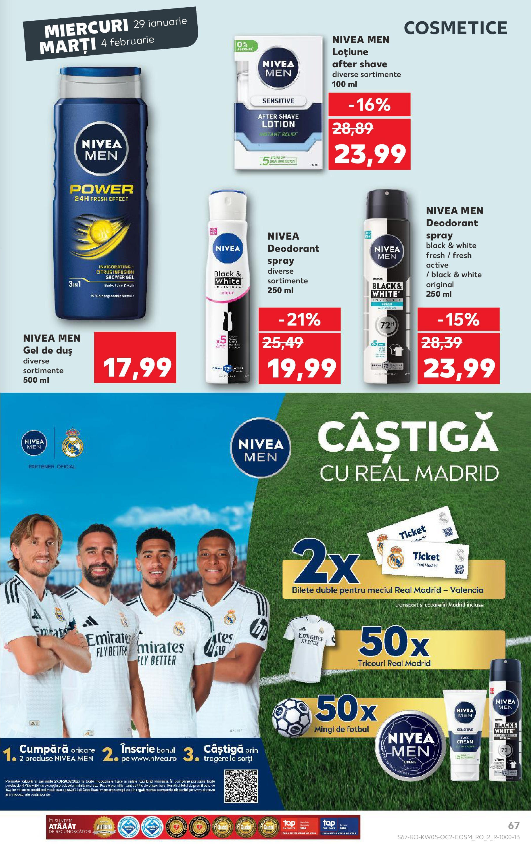 Catalog Kaufland 29 Ianuarie - 4 Februarie 2025 | Pagina 67 | Produse: After shave, Duș, Gel de duș, Deodorant