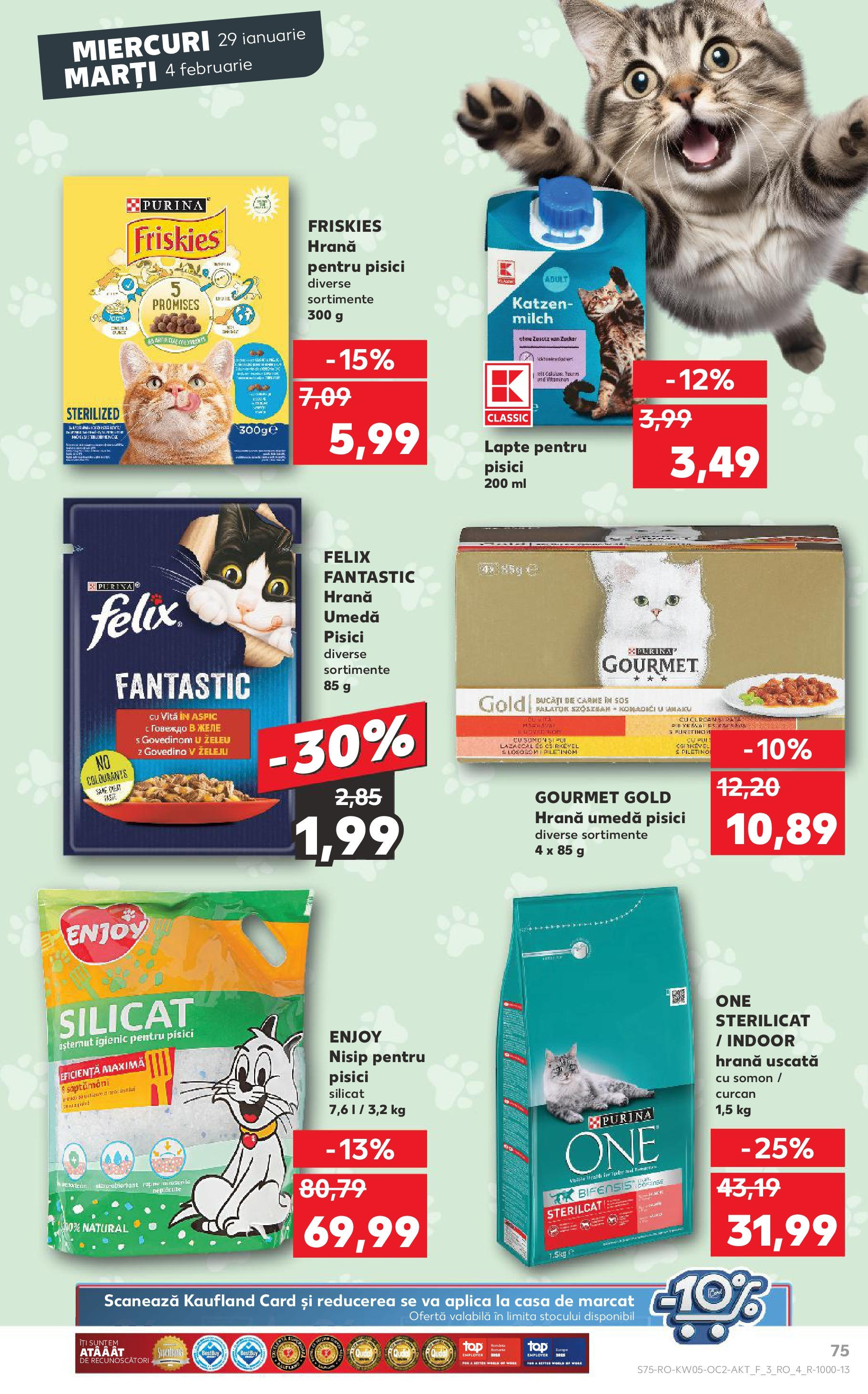 Catalog Kaufland 29 Ianuarie - 4 Februarie 2025 | Pagina 75 | Produse: Hrană pentru pisici, Lapte, Sos