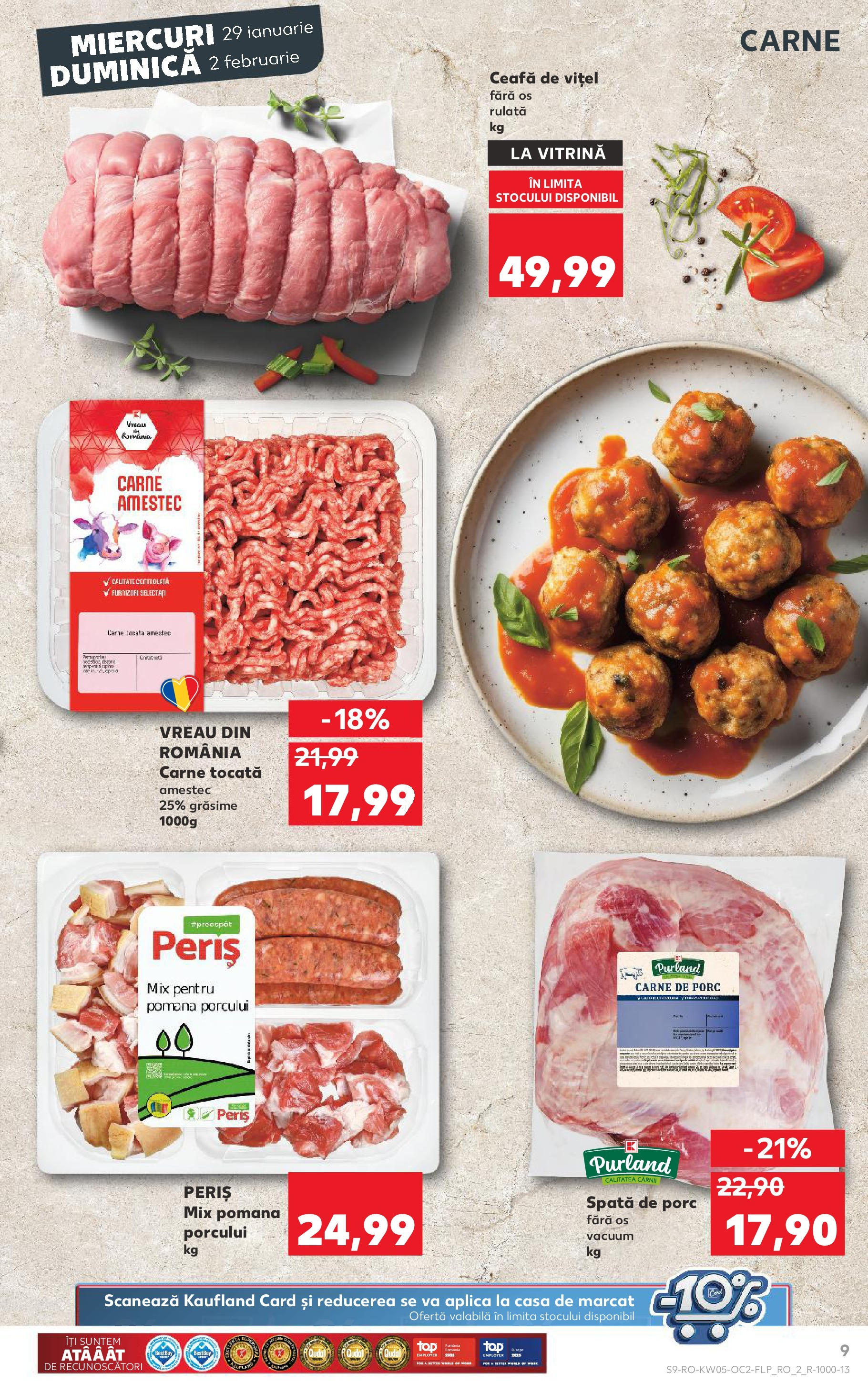 Catalog Kaufland 29 Ianuarie - 4 Februarie 2025 | Pagina 9 | Produse: Vitrină, Carne De Porc, Carne tocată