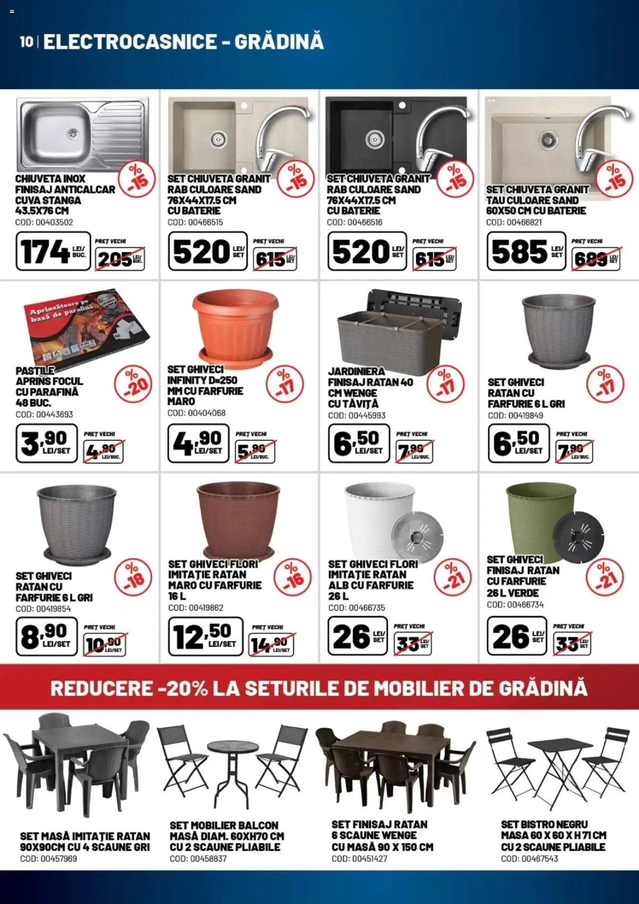 Catalog Ambient 28 Ianuarie - 4 Martie 2025 | Pagina 10 | Produse: Masă, Chiuvetă, Baterie, Farfurie