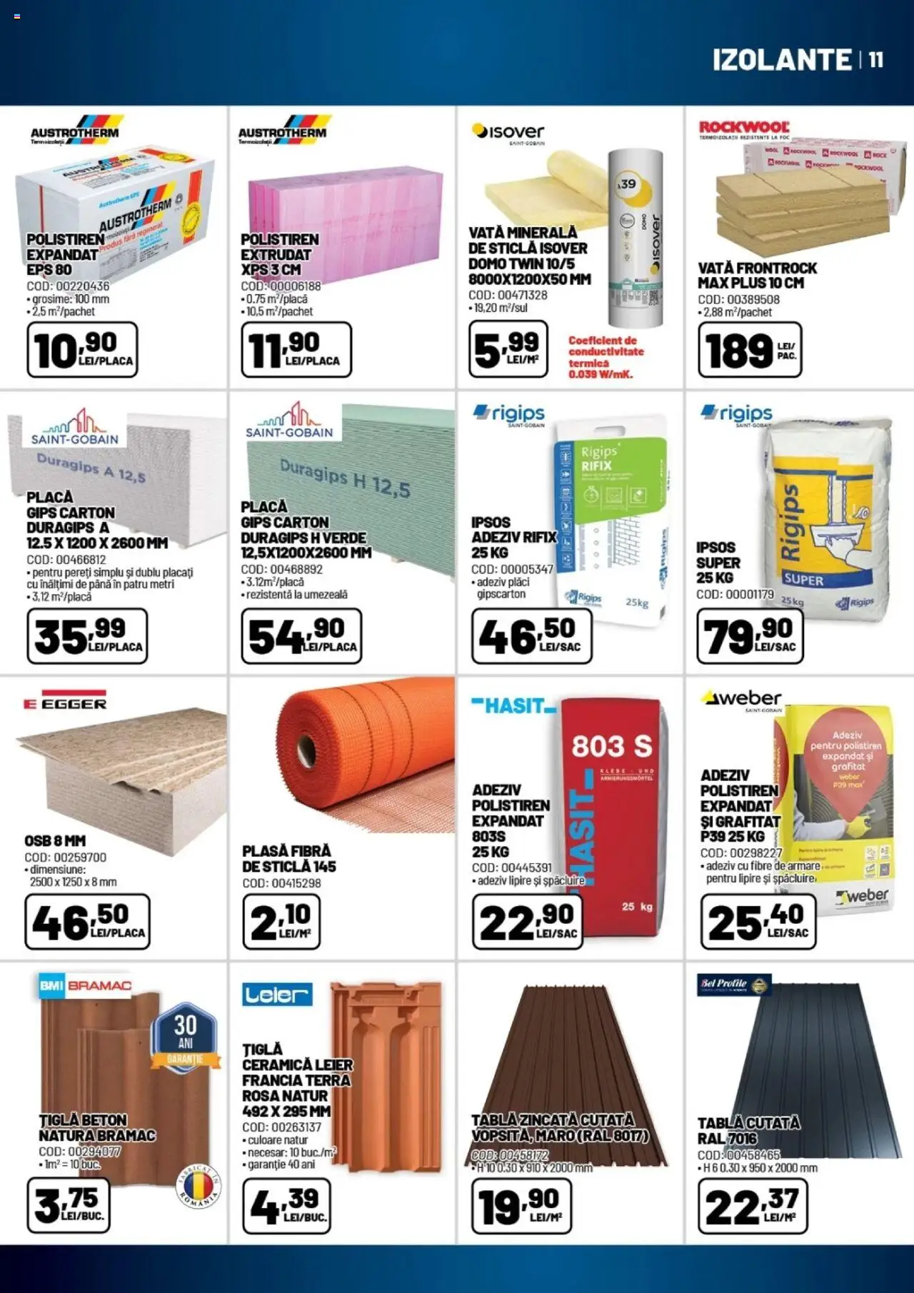 Catalog Ambient 28 Ianuarie - 4 Martie 2025 | Pagina 11 | Produse: Tablă, Țiglă, Polistiren, Adeziv
