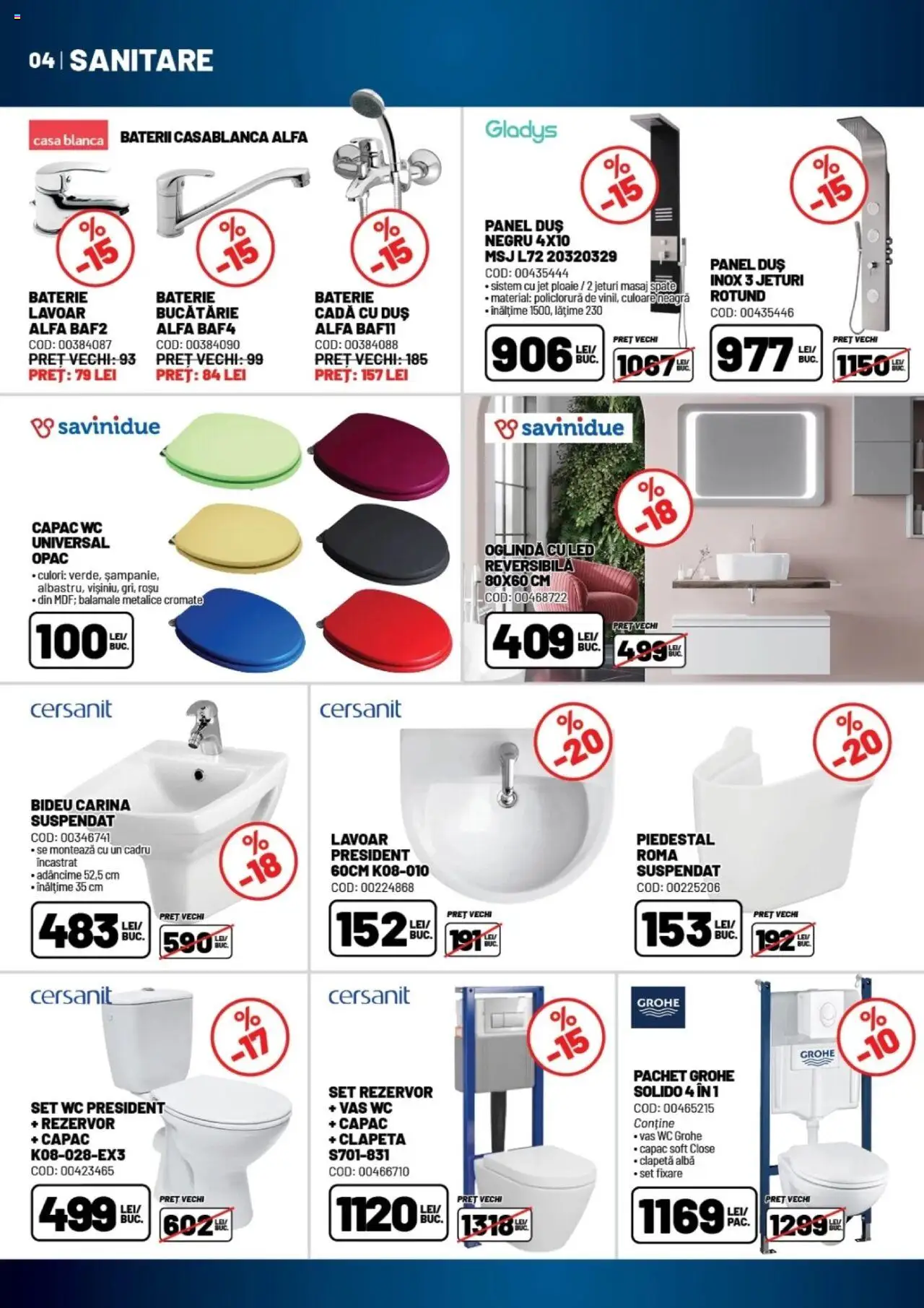 Catalog Ambient 28 Ianuarie - 4 Martie 2025 | Pagina 4 | Produse: Bucătărie, Baterie, Oglindă, Piedestal