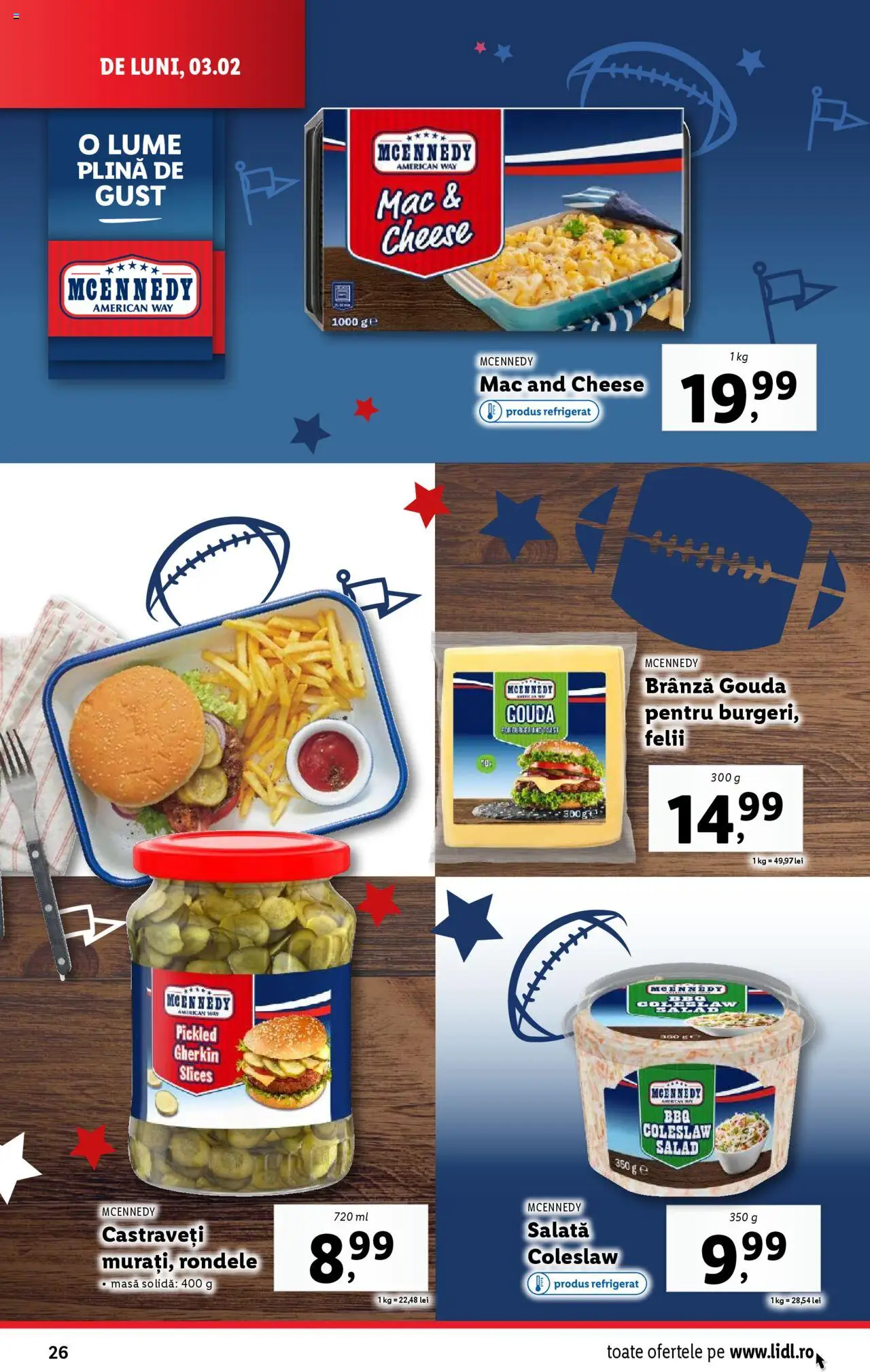 Catalog LIDL 3 - 9 Februarie 2025 | Pagina 26 | Produse: Masă, Castraveți, Burger, Salată