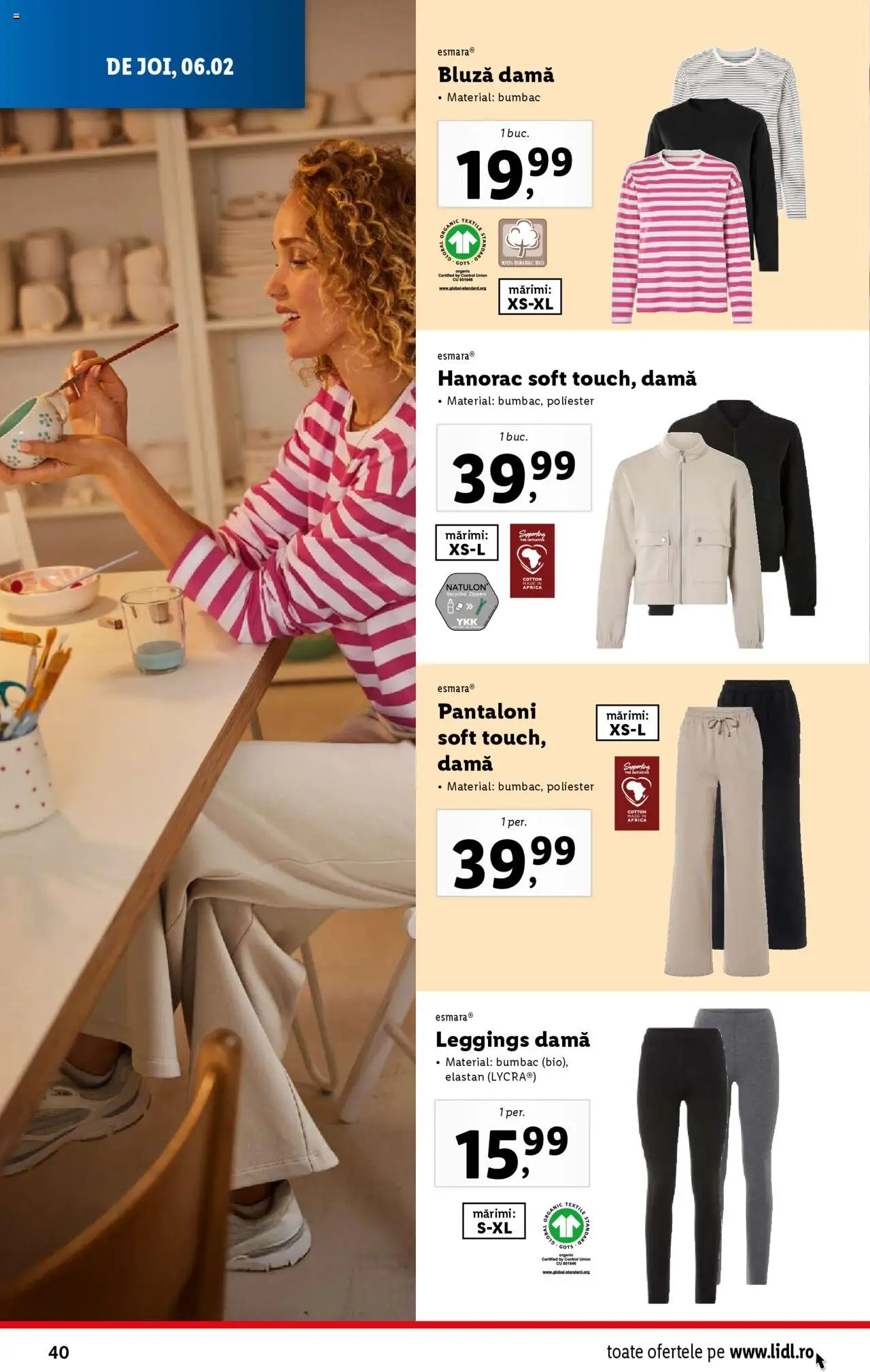 Catalog LIDL 3 - 9 Februarie 2025 | Pagina 40 | Produse: Bluză, Pantaloni