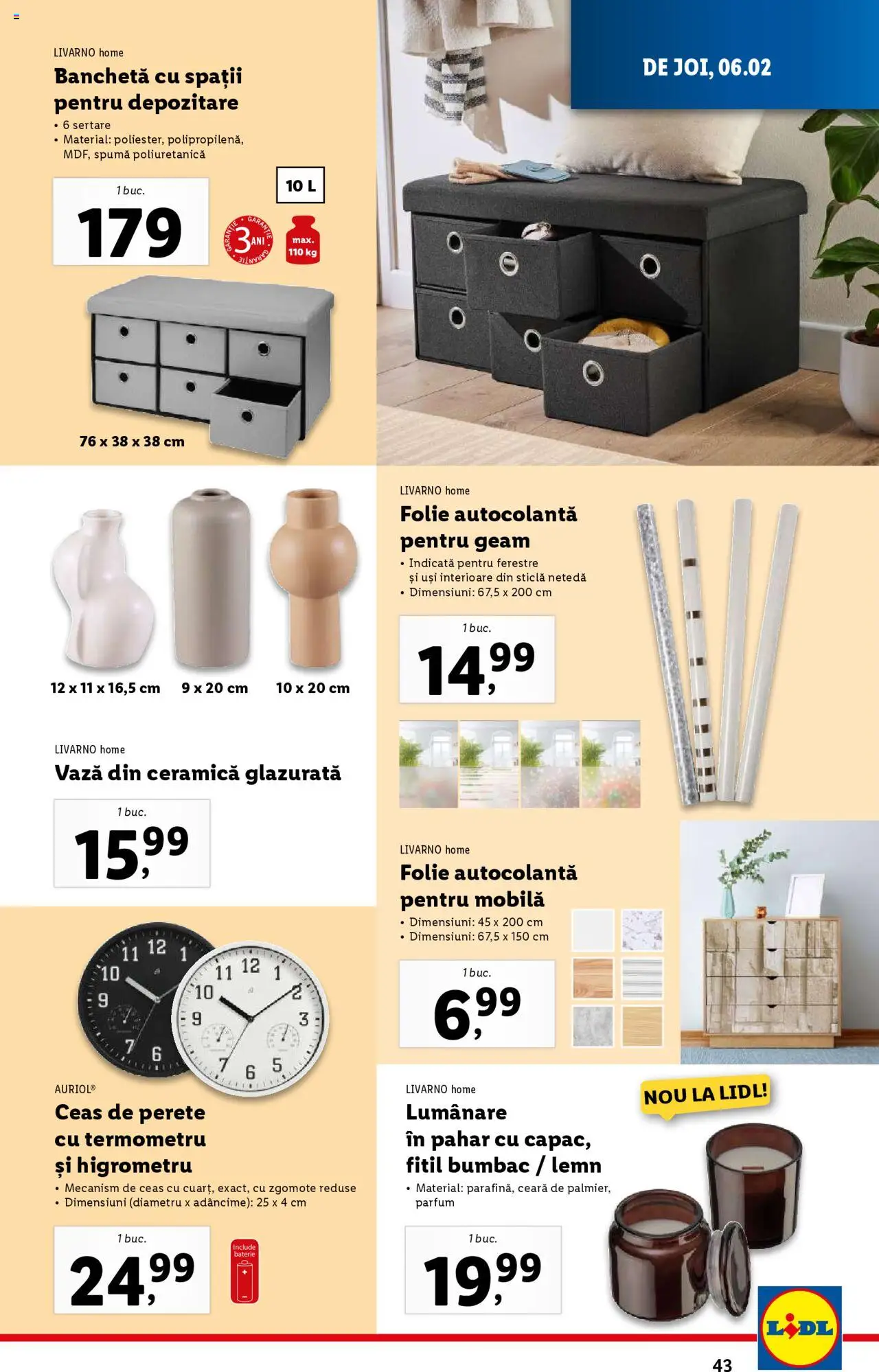 Catalog LIDL 3 - 9 Februarie 2025 | Pagina 43 | Produse: Termometru, Baterie, Vază, Parfum