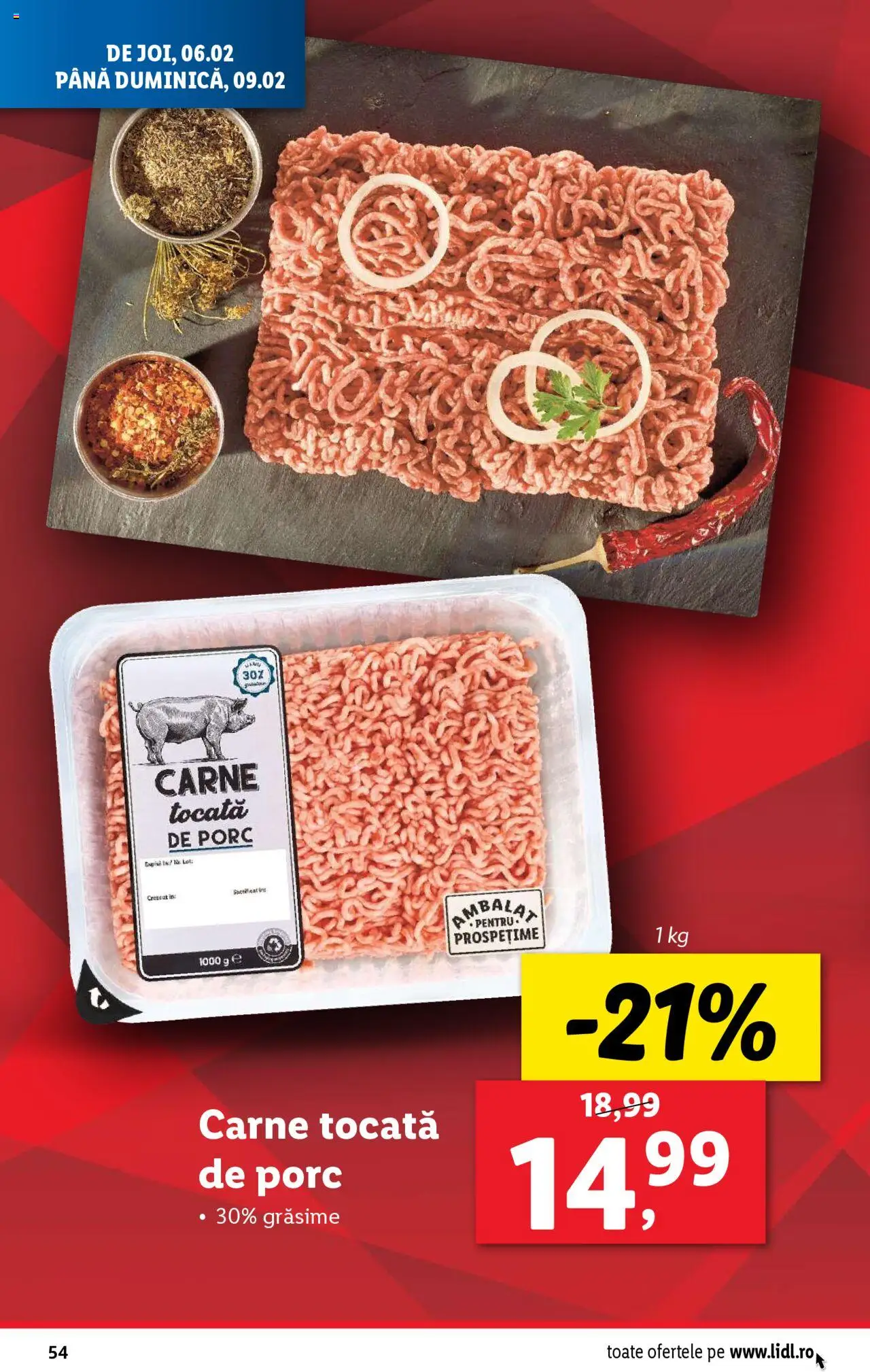 Catalog LIDL 3 - 9 Februarie 2025 | Pagina 54 | Produse: Carne tocată