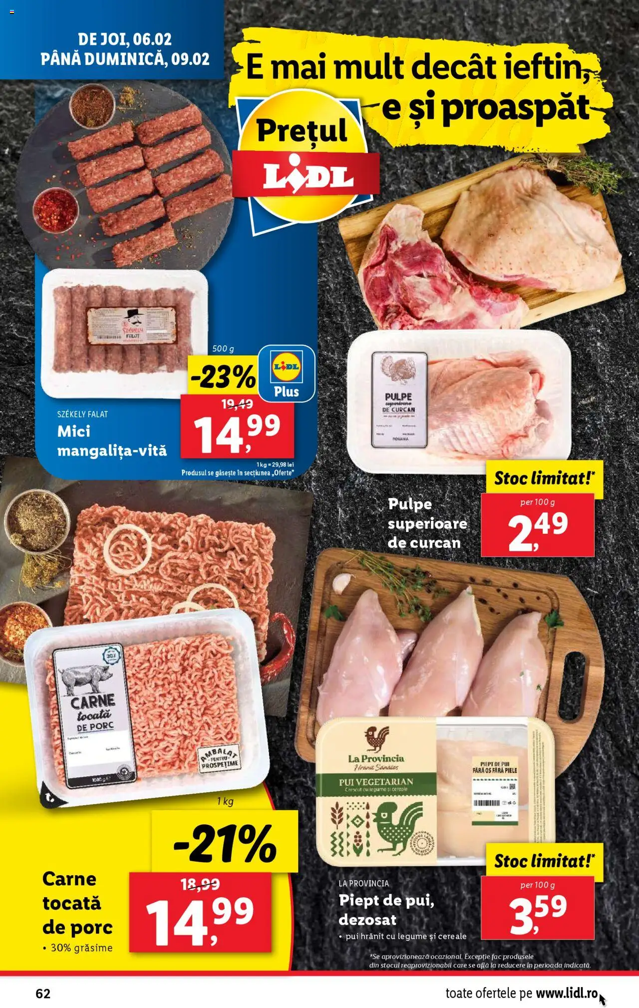 Catalog LIDL 3 - 9 Februarie 2025 | Pagina 62 | Produse: Mici, Carne tocată, Cereale, Legume