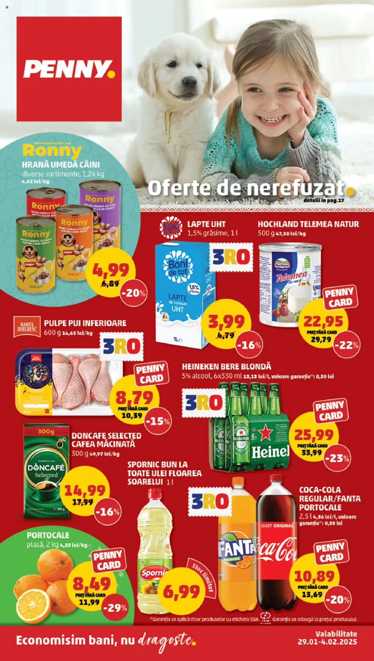 Catalog PENNY Market 29 Ianuarie - 4 Februarie 2025 | Pagina 1 | Produse: Ulei, Cafea, Bere, Portocale