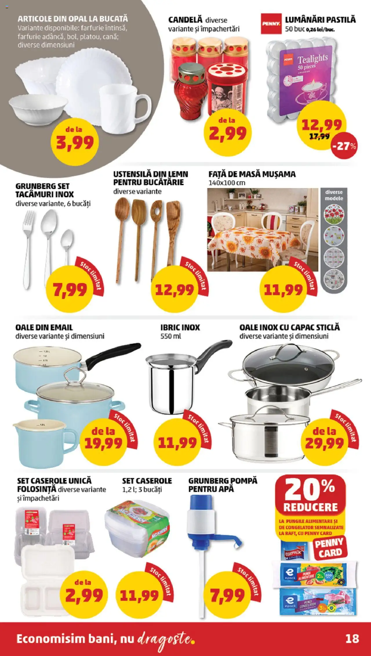 Catalog PENNY Market 29 Ianuarie - 4 Februarie 2025 | Pagina 18 | Produse: Congelator, Bucătărie, Farfurie, Apă