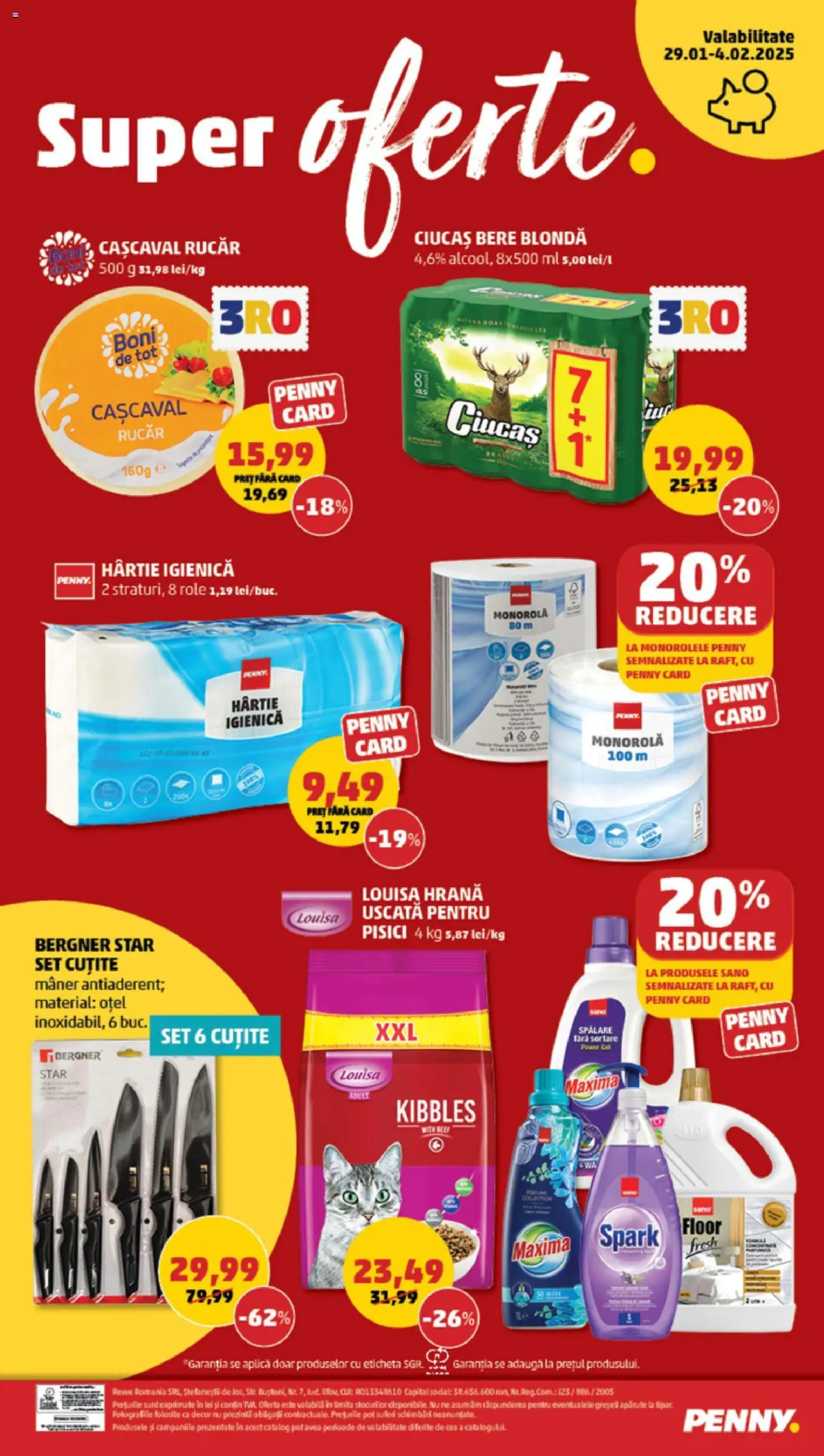 Catalog PENNY Market 29 Ianuarie - 4 Februarie 2025 | Pagina 20 | Produse: Mâner, Role, Cașcaval, Bere
