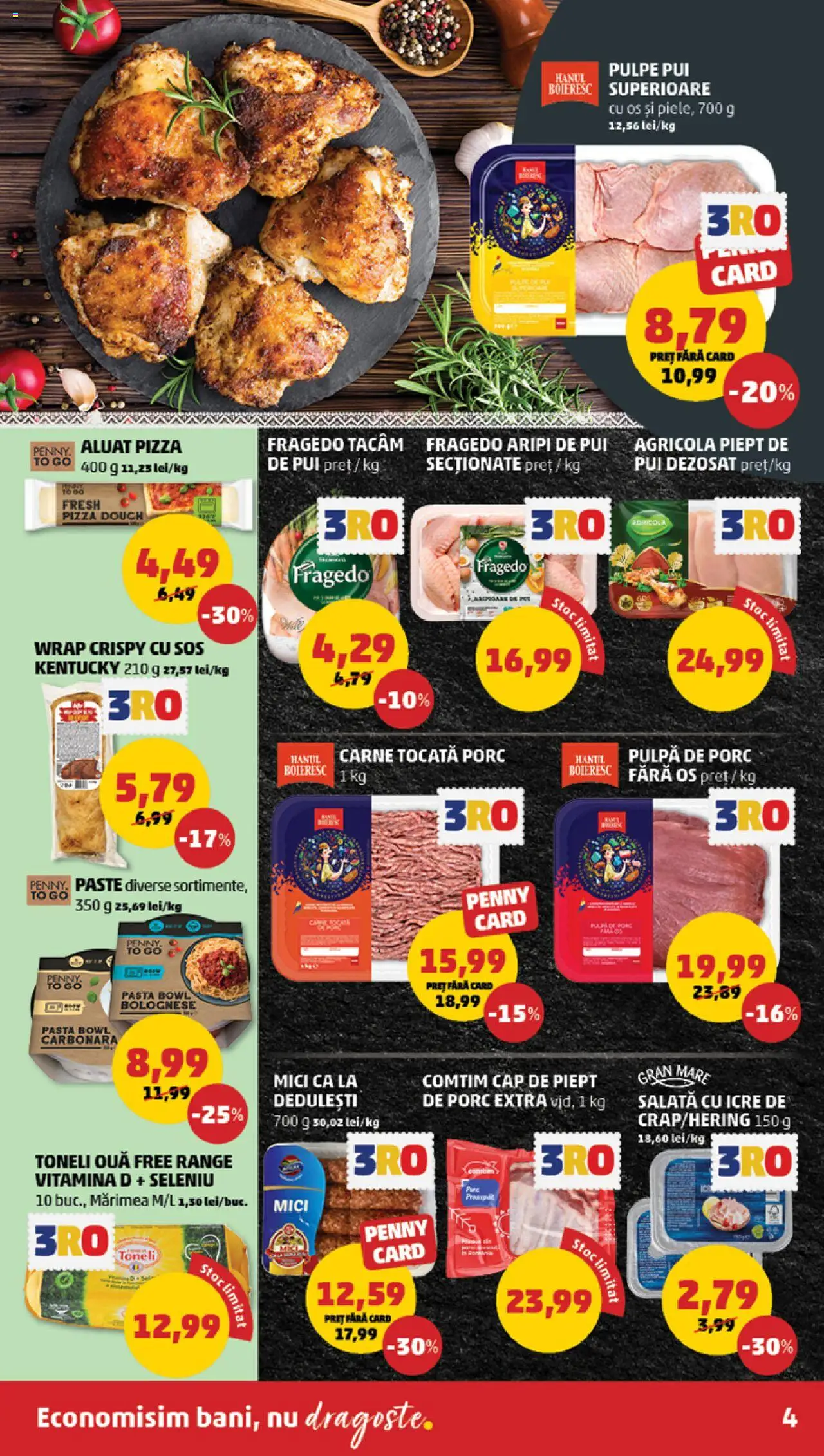 Catalog PENNY Market 29 Ianuarie - 4 Februarie 2025 | Pagina 4 | Produse: Mici, Carne tocată, Salată cu icre, Sos