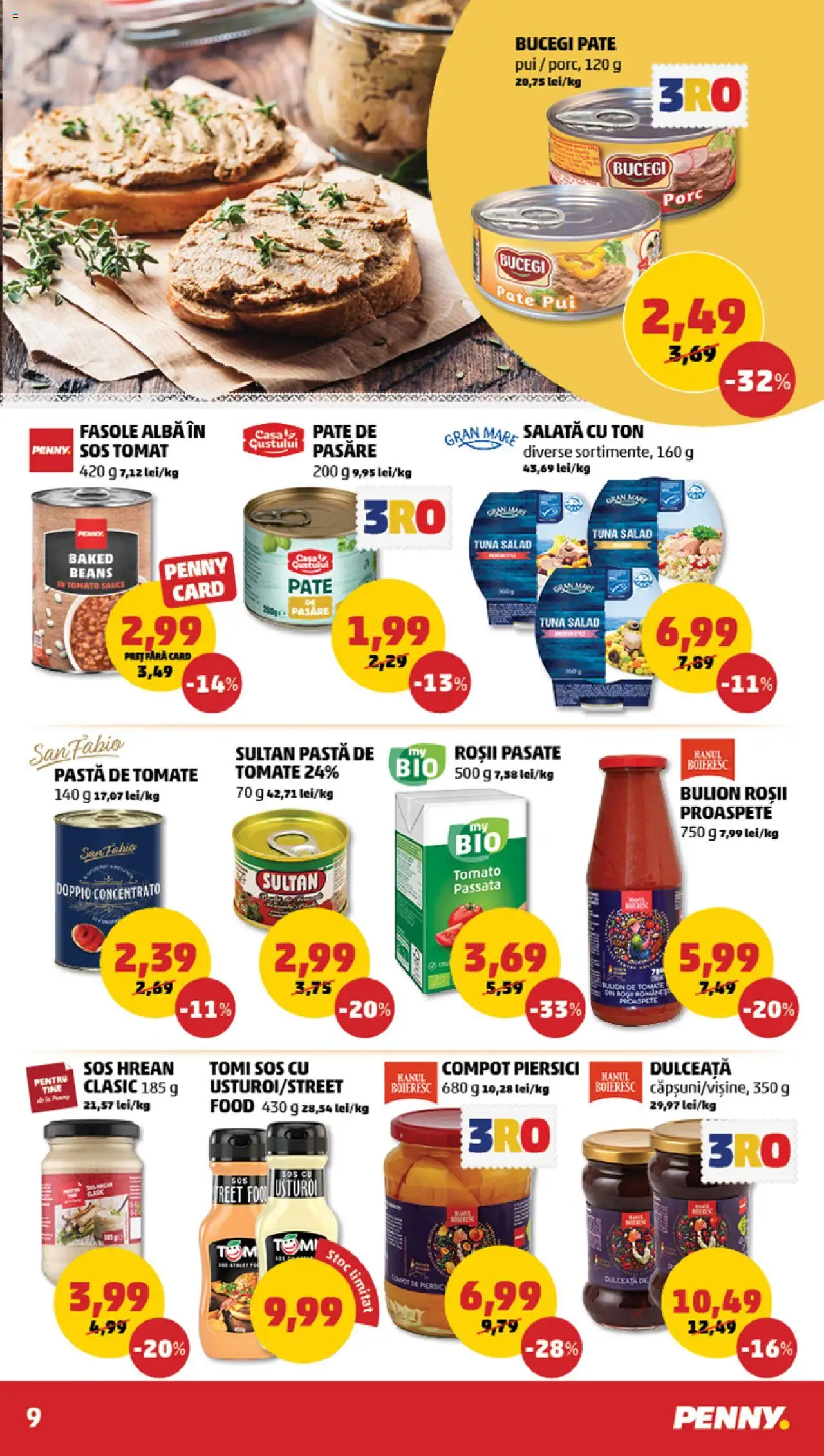 Catalog PENNY Market 29 Ianuarie - 4 Februarie 2025 | Pagina 9 | Produse: Pastă de tomate, Roșii, Salată, Sos