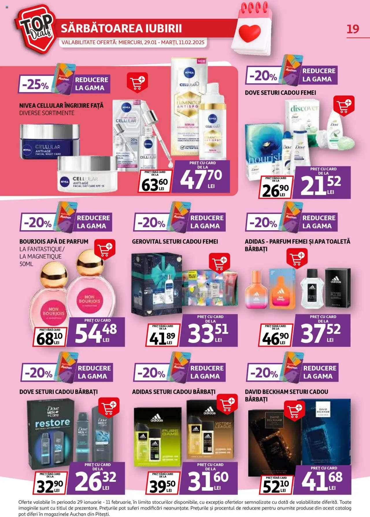 Catalog Auchan 29 Ianuarie - 11 Februarie 2025 | Pagina 19 | Produse: Apă de parfum, Toaletă, Parfum, Apă