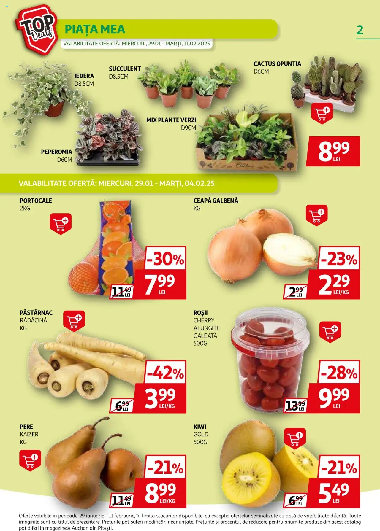 Catalog Auchan 29 Ianuarie - 11 Februarie 2025 | Pagina 2 | Produse: Ceapă galbenă, Roșii, Kiwi, Ceapă