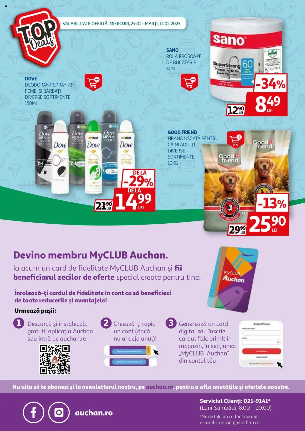 Catalog Auchan 29 Ianuarie - 11 Februarie 2025 | Pagina 21 | Produse: Telefon, Prosoape de bucătărie, Bucătărie, Deodorant