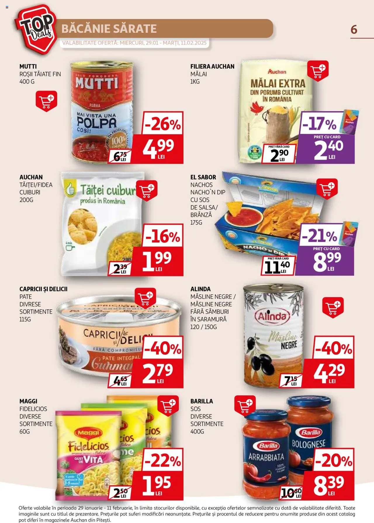 Catalog Auchan 29 Ianuarie - 11 Februarie 2025 | Pagina 6 | Produse: Pate, Brânză, Roșii, Porumb