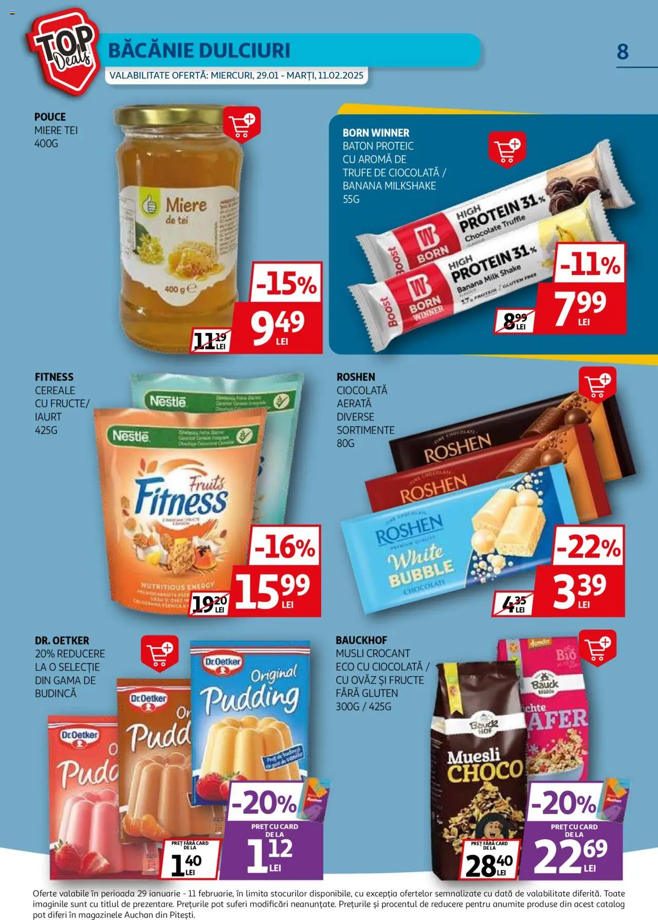 Catalog Auchan 29 Ianuarie - 11 Februarie 2025 | Pagina 8 | Produse: Iaurt, Ciocolată, Shake, Fructe