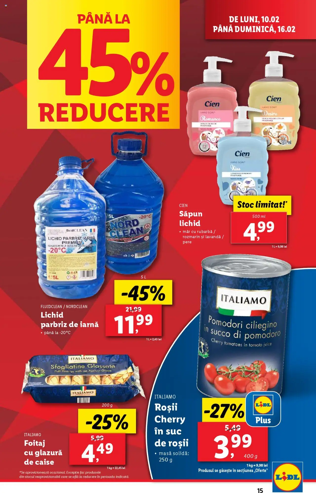 Catalog LIDL 10 - 16 Februarie 2025 | Pagina 15 | Produse: Masă, Suc, Săpun, Roșii