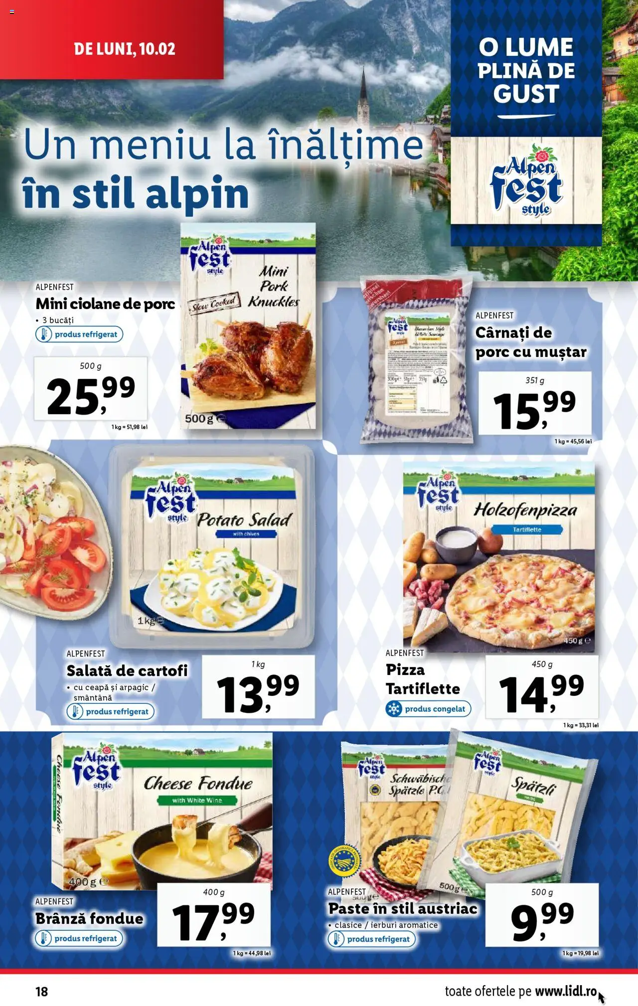 Catalog LIDL 10 - 16 Februarie 2025 | Pagina 18 | Produse: Brânză, Muștar, Smântână, Salată
