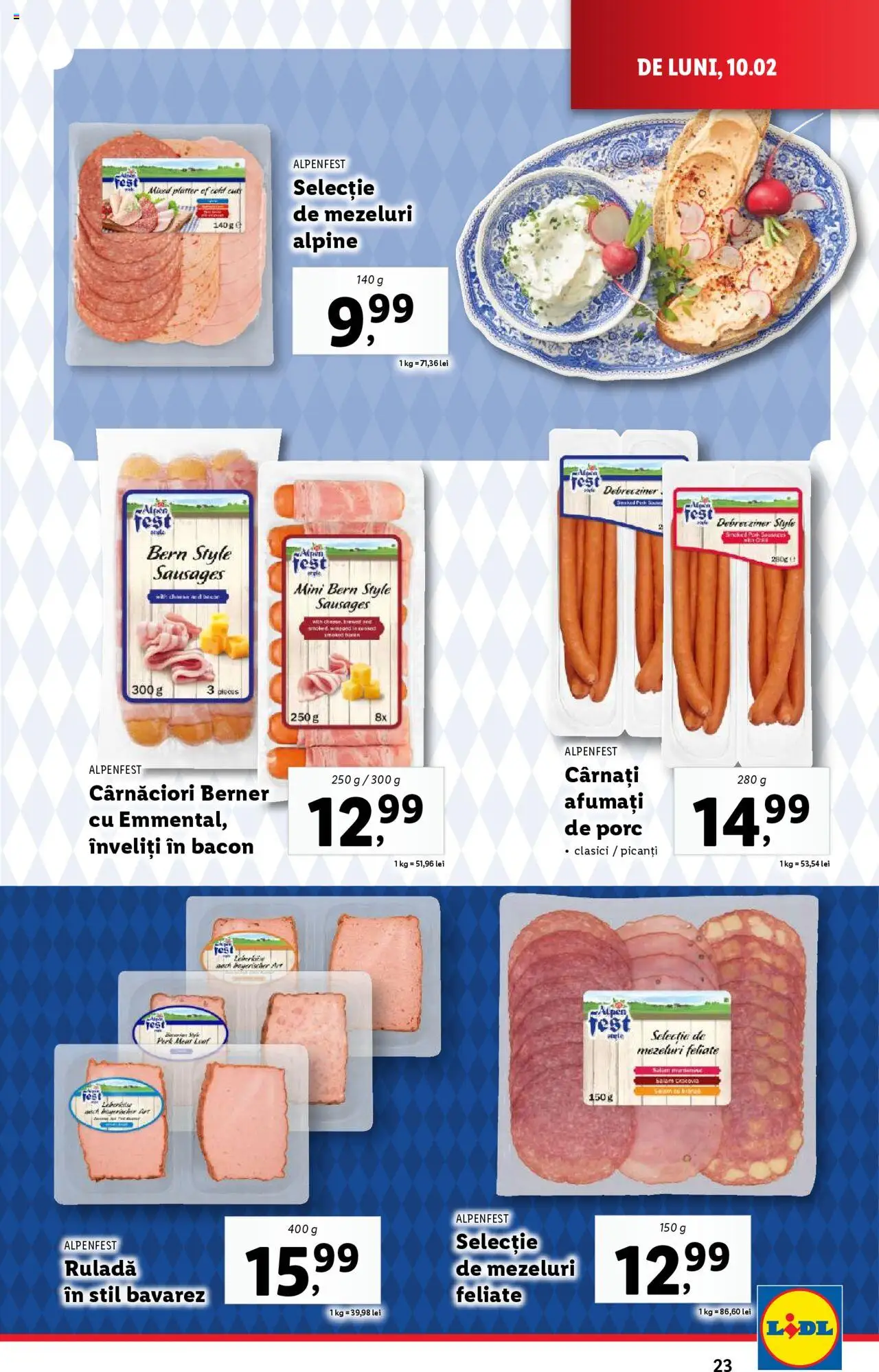Catalog LIDL 10 - 16 Februarie 2025 | Pagina 23 | Produse: Bacon, Cârnați