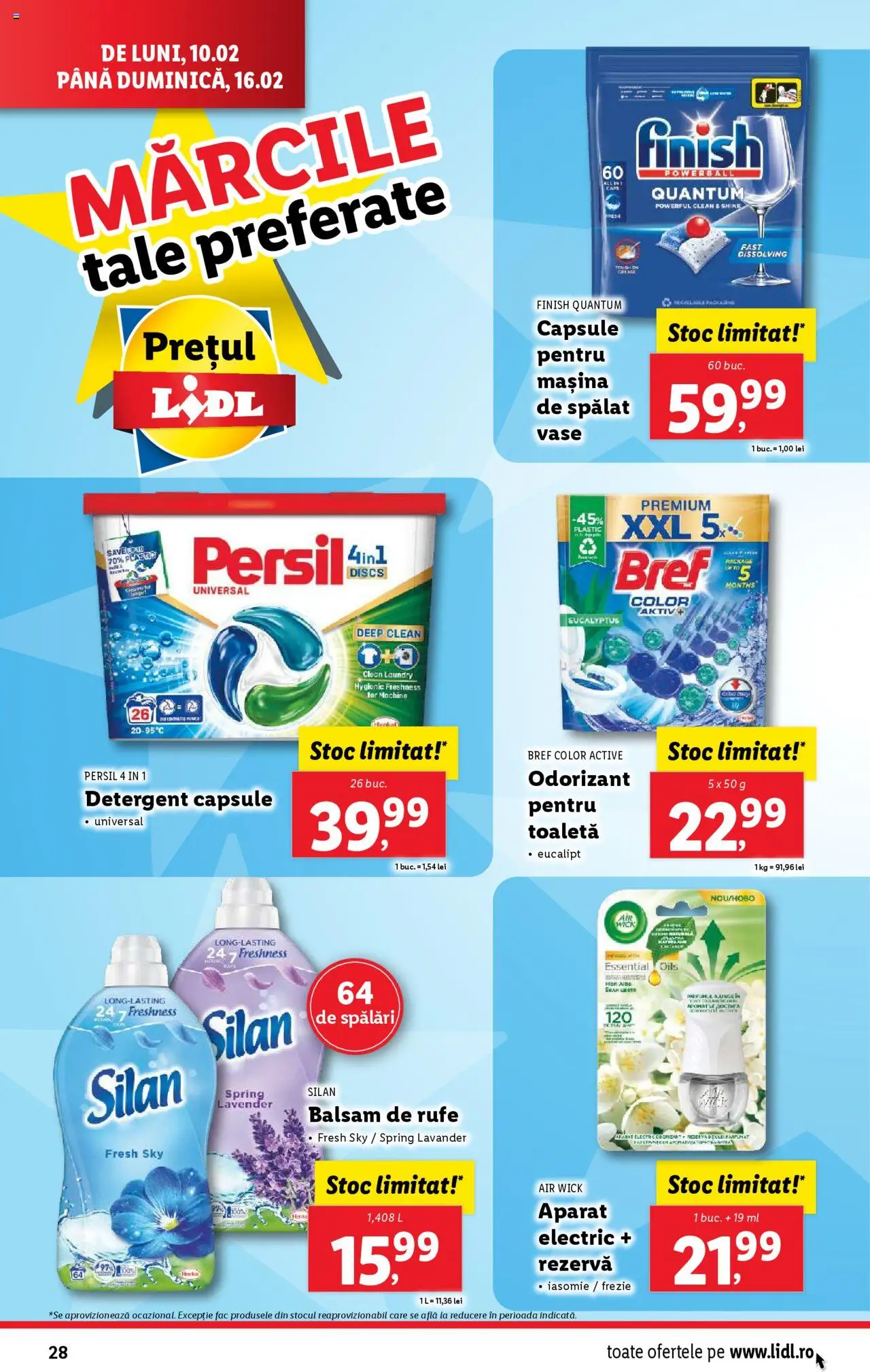 Catalog LIDL 10 - 16 Februarie 2025 | Pagina 28 | Produse: Mașină De Spălat, Toaletă, Detergent, Balsam de rufe