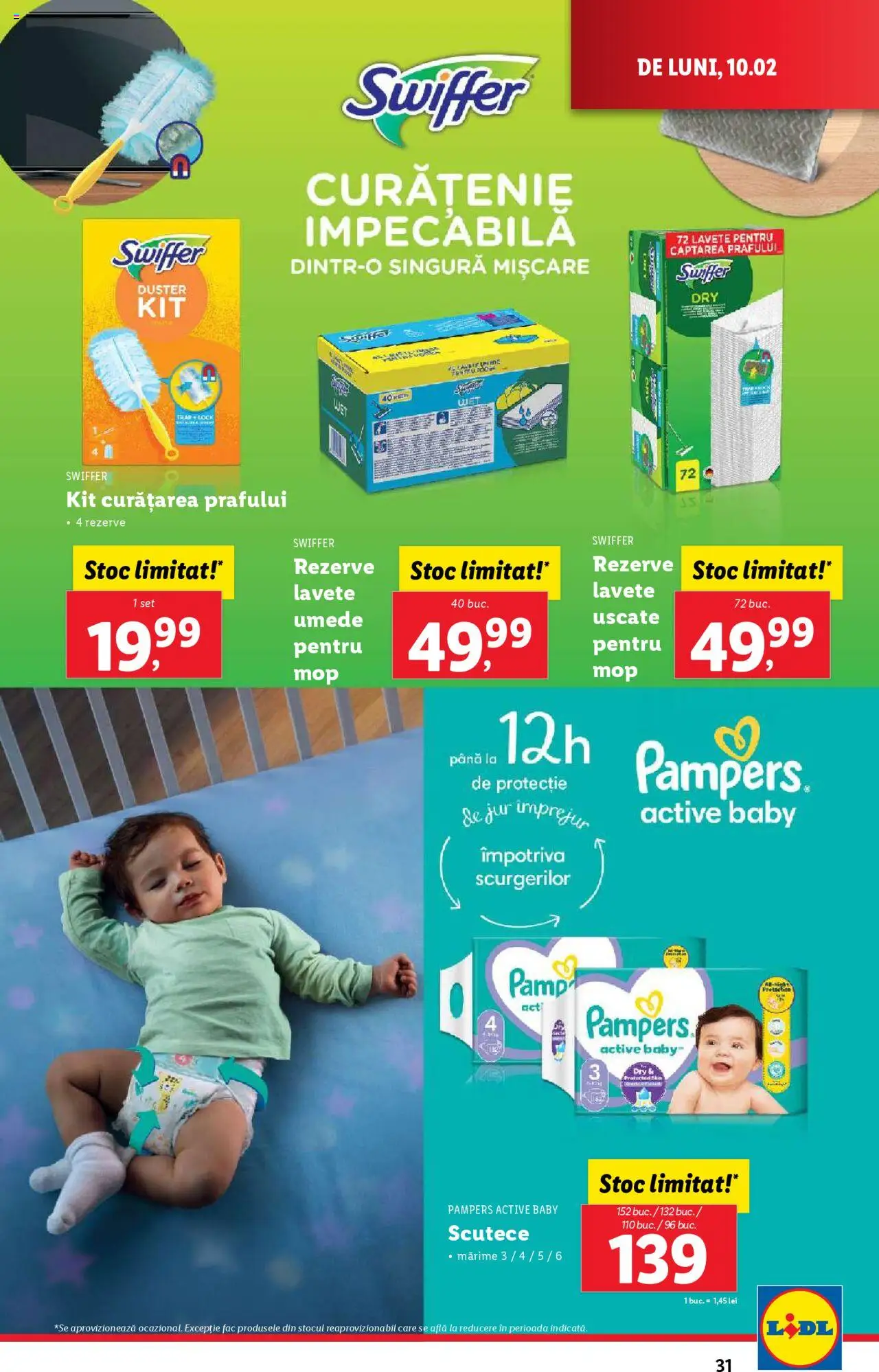 Catalog LIDL 10 - 16 Februarie 2025 | Pagina 31 | Produse: Lavete, Scutece
