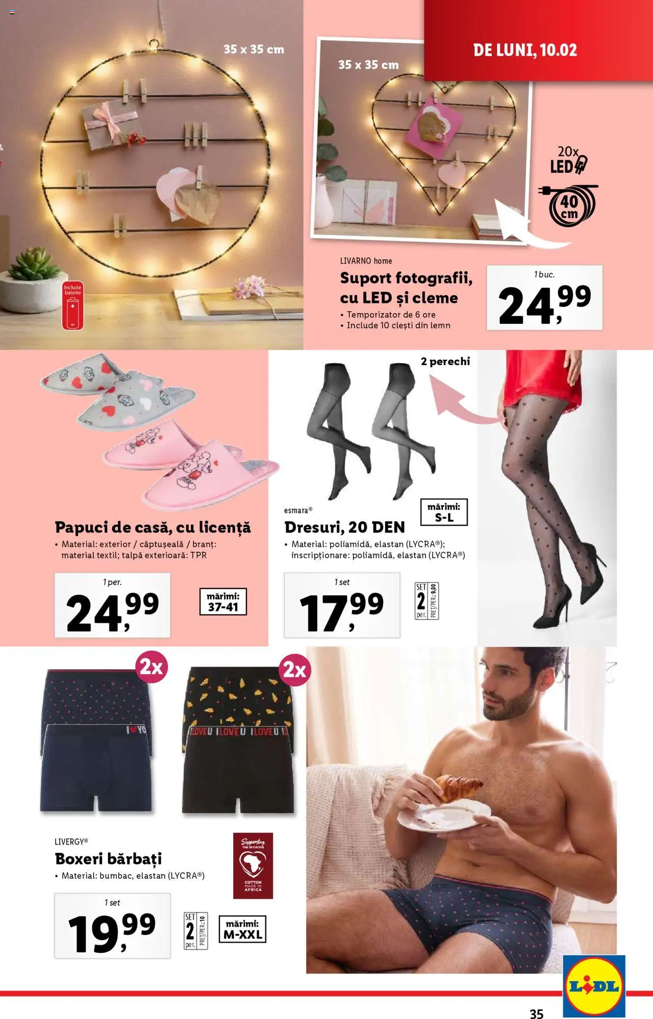 Catalog LIDL 10 - 16 Februarie 2025 | Pagina 35 | Produse: Baterie, Boxeri, Papuci