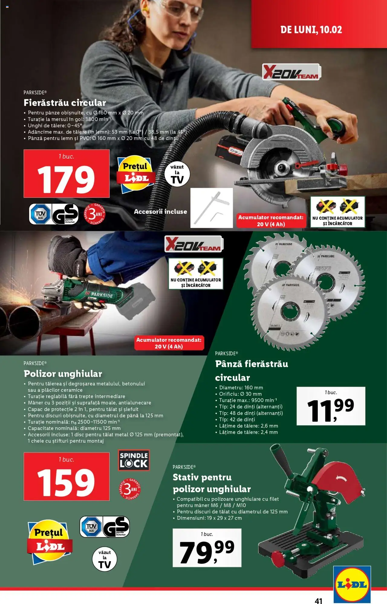 Catalog LIDL 10 - 16 Februarie 2025 | Pagina 41 | Produse: Încărcător, Disc, Polizor, Mâner
