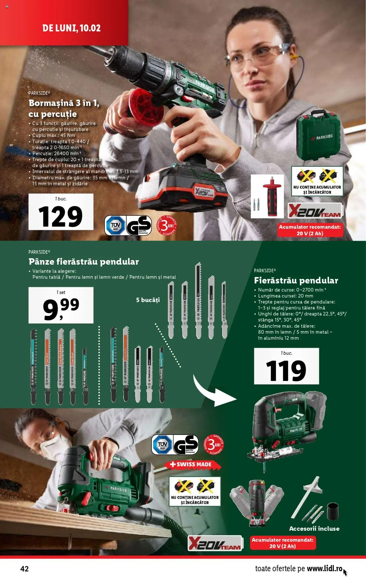 Catalog LIDL 10 - 16 Februarie 2025 | Pagina 42 | Produse: Încărcător, Tablă