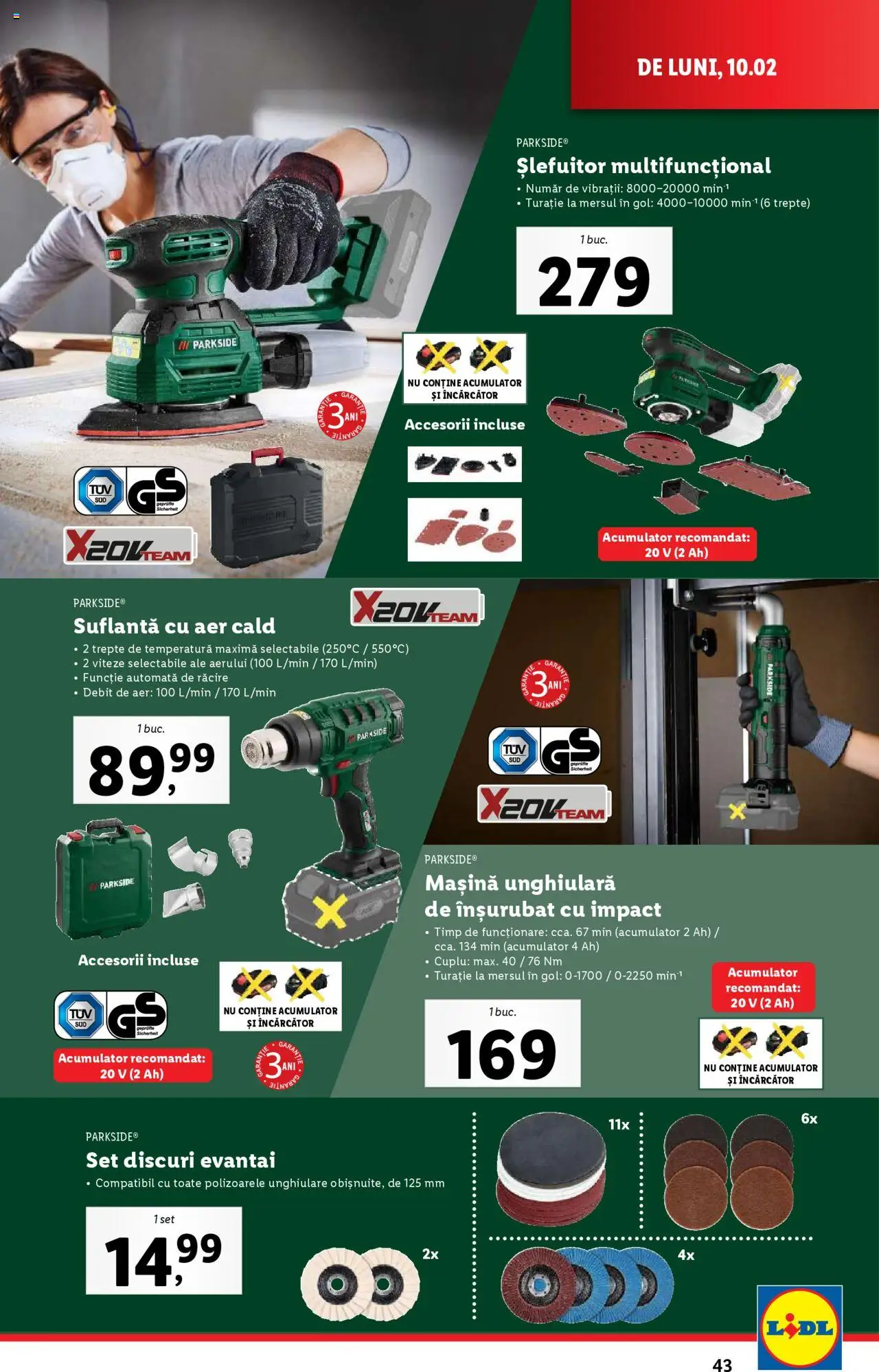 Catalog LIDL 10 - 16 Februarie 2025 | Pagina 43 | Produse: Încărcător, Suflantă