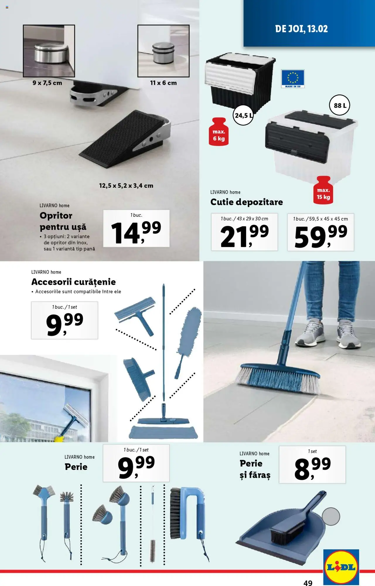 Catalog LIDL 10 - 16 Februarie 2025 | Pagina 49 | Produse: Cutie, Perie, Ușă
