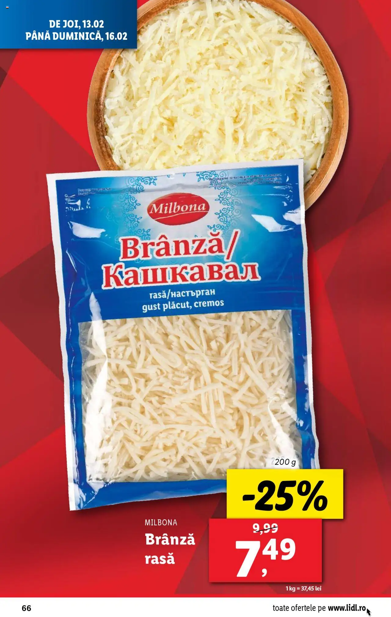 Catalog LIDL 10 - 16 Februarie 2025 | Pagina 66 | Produse: Brânză