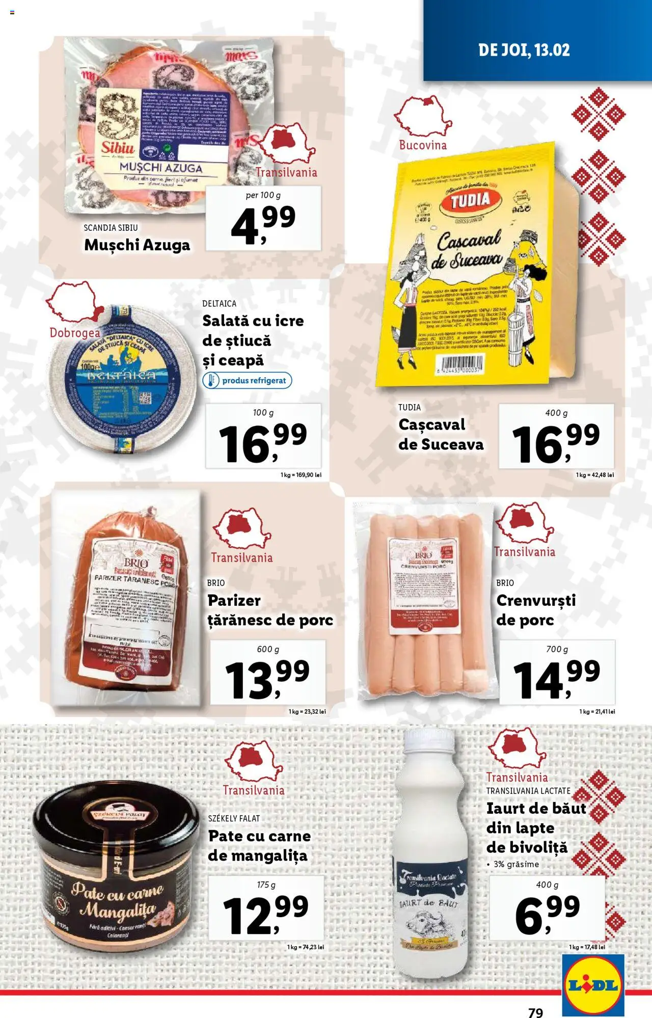 Catalog LIDL 10 - 16 Februarie 2025 | Pagina 79 | Produse: Crenvurști, Parizer, Salată, Ceapă