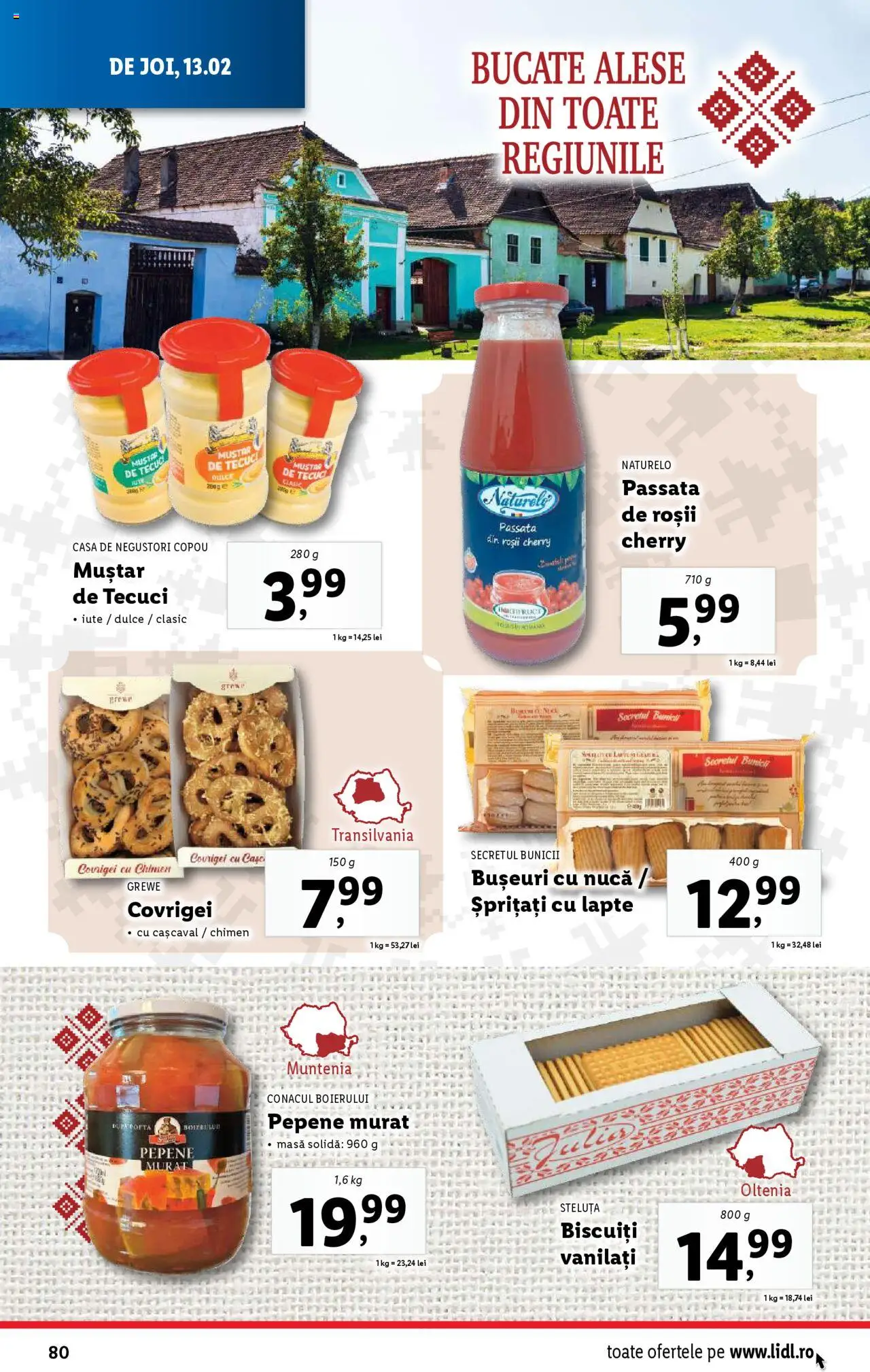 Catalog LIDL 10 - 16 Februarie 2025 | Pagina 80 | Produse: Masă, Cașcaval, Covrigei, Roșii