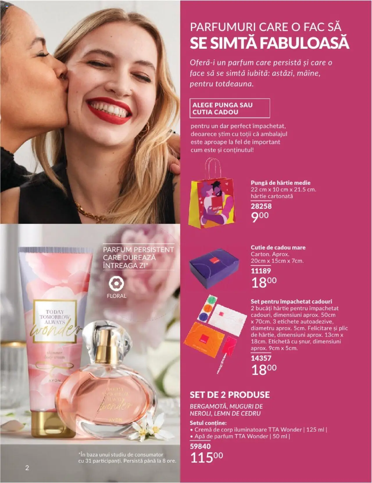 Catalog Avon 1 - 28 Februarie 2025 | Pagina 2 | Produse: Apă de parfum, Pungă, Parfum, Cremă de corp