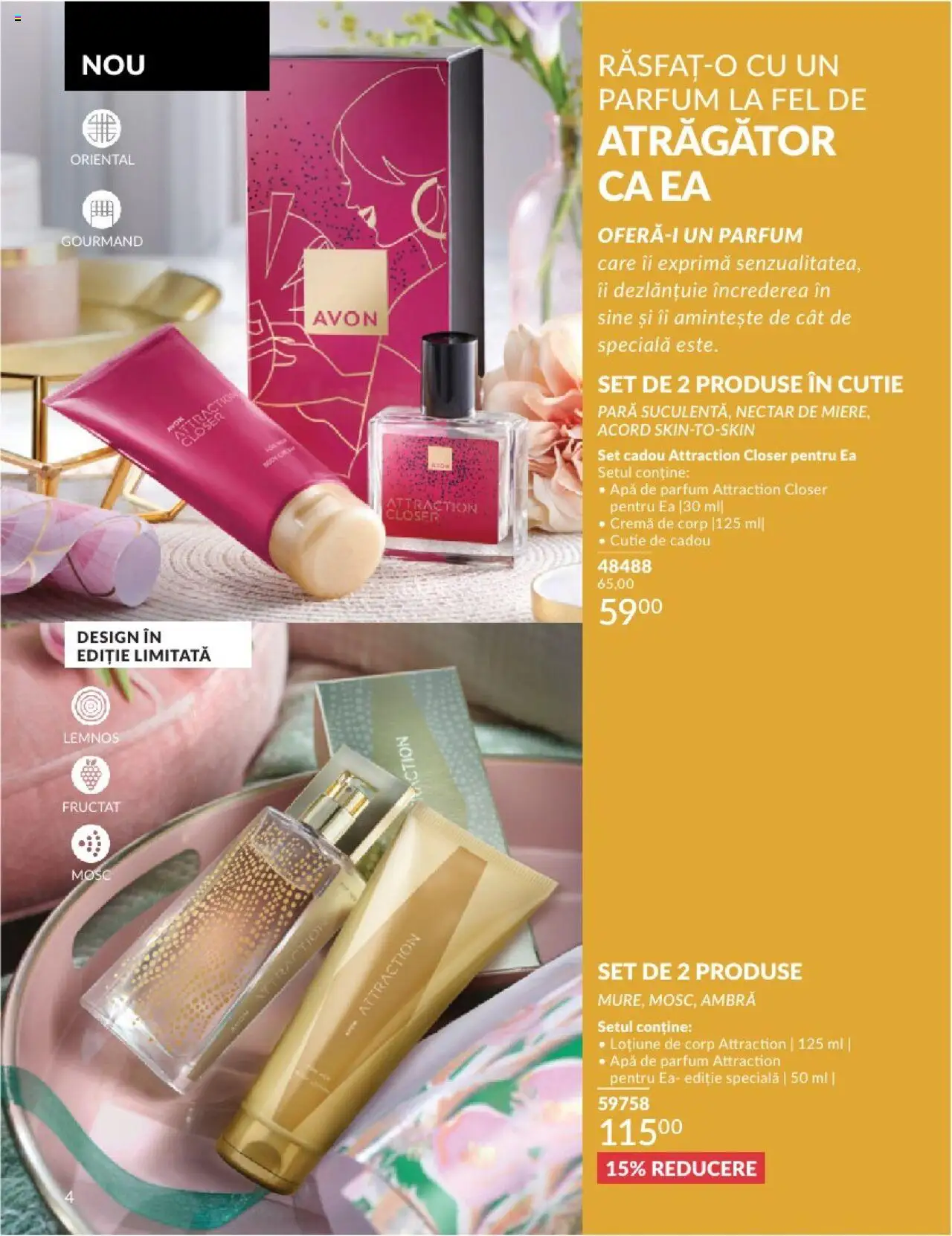Catalog Avon 1 - 28 Februarie 2025 | Pagina 4 | Produse: Apă de parfum, Cutie, Parfum, Cremă de corp
