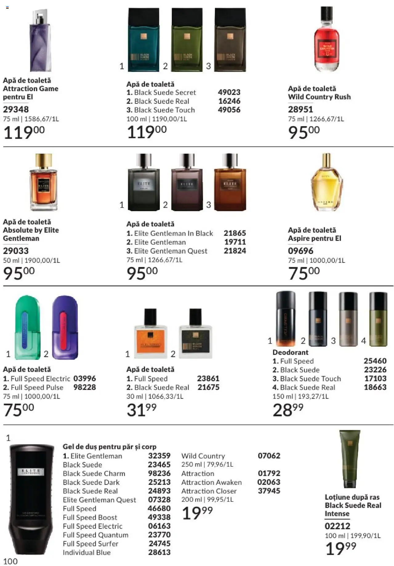 Catalog Avon 1 - 28 Februarie 2025 | Pagina 100 | Produse: Duș, Apă de toaletă, Loțiune după ras, Apă