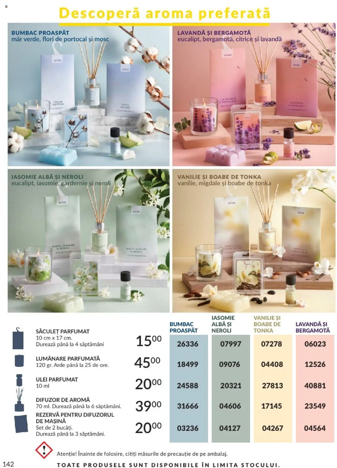 Catalog Avon 1 - 28 Februarie 2025 | Pagina 142 | Produse: Difuzor, Lumânare, Ulei parfumat, Ulei