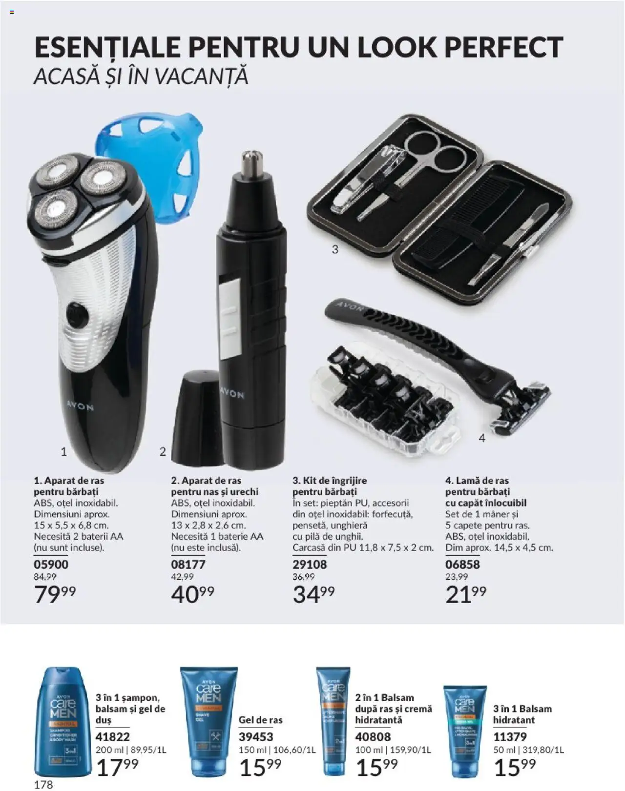 Catalog Avon 1 - 28 Februarie 2025 | Pagina 178 | Produse: Gel de ras, Carcasă, Mâner, Baterii