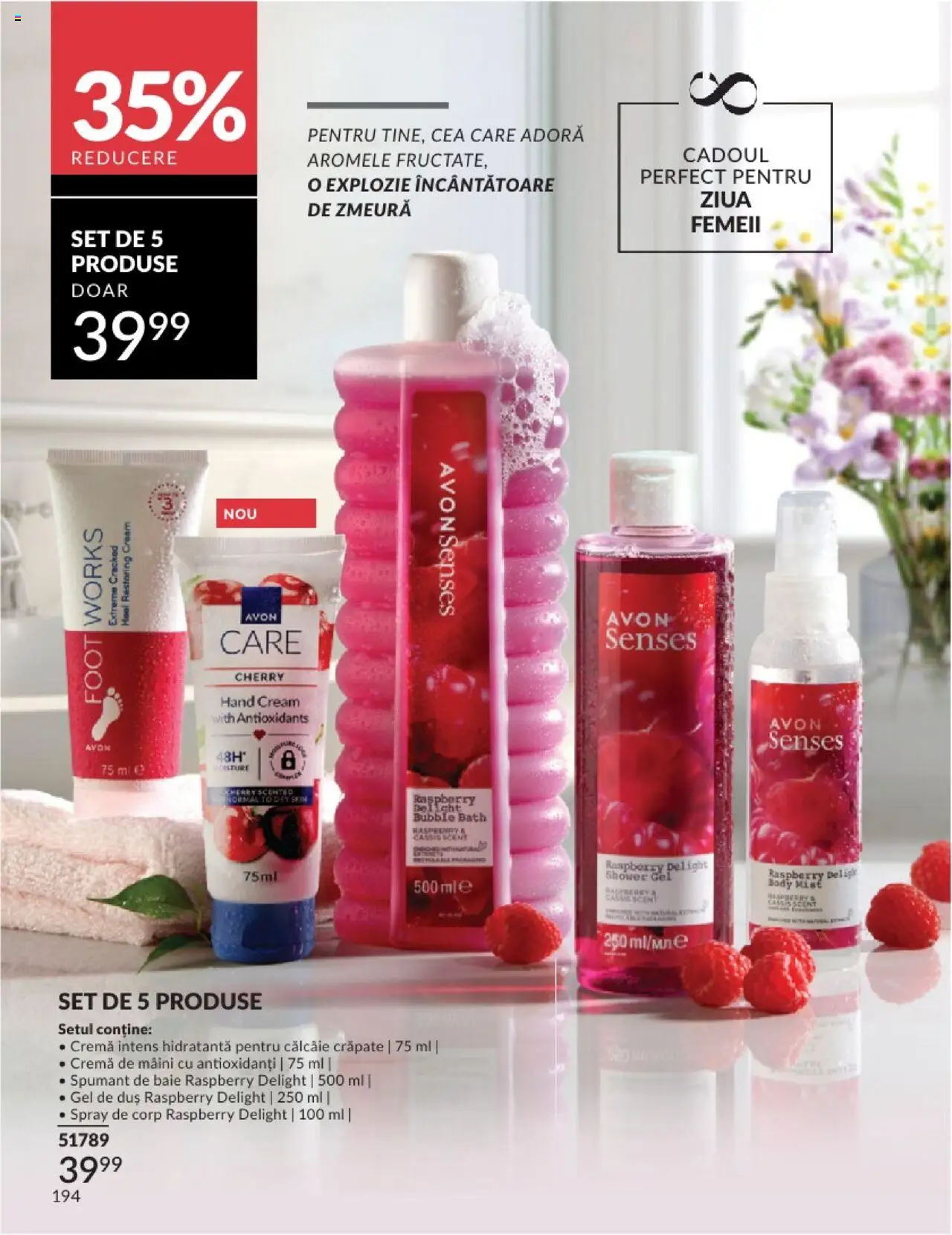 Catalog Avon 1 - 28 Februarie 2025 | Pagina 194 | Produse: Zmeură, Duș, Cremă, Cremă de mâini