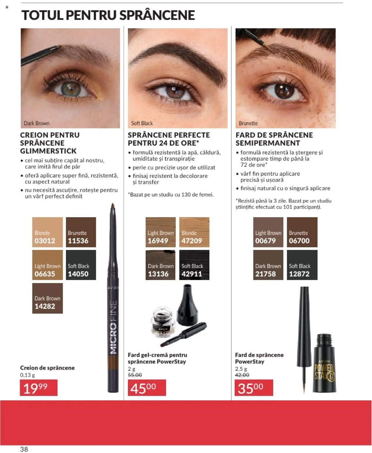Catalog Avon 1 - 28 Februarie 2025 | Pagina 38 | Produse: Creion de sprâncene, Perie
